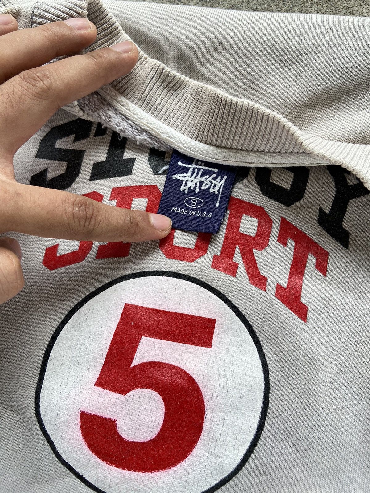 Stussy × Vintage Vintage Stussy Sport Boxy Fit Sweatshirts Size US L / EU 52-54 / 3 - 5 Thumbnail