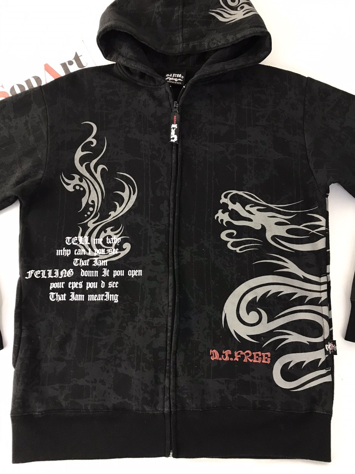 Japanese Brand Sweaters Dj Free JapaneseBrand Picture Dragon Hoodie Style Size US L / EU 52-54 / 3 - 3 Thumbnail