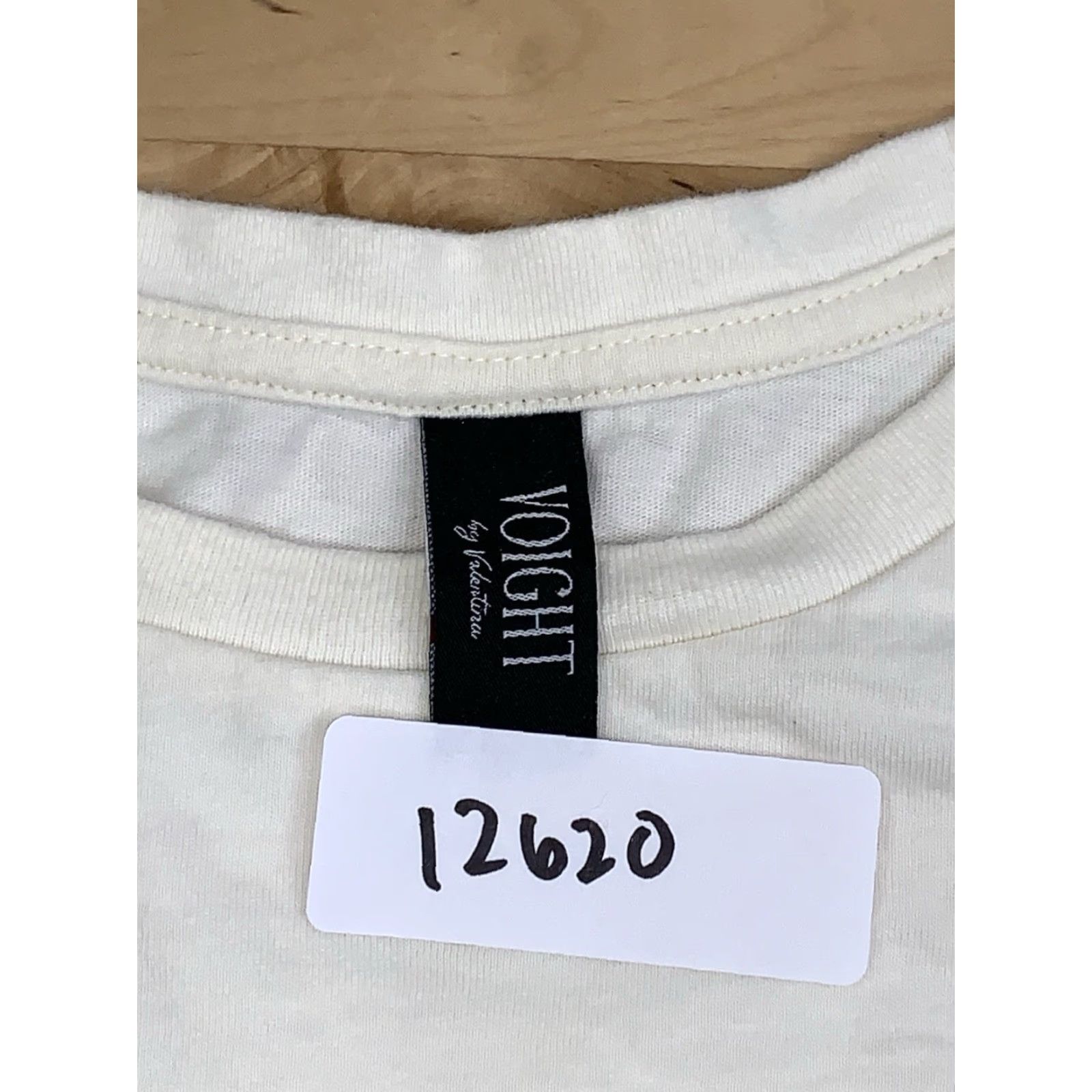 Vintage Voight by Valentina Shirt Womens XL Ivory Designer 12620 Size XL / US 12-14 / IT 48-50 - 3 Thumbnail