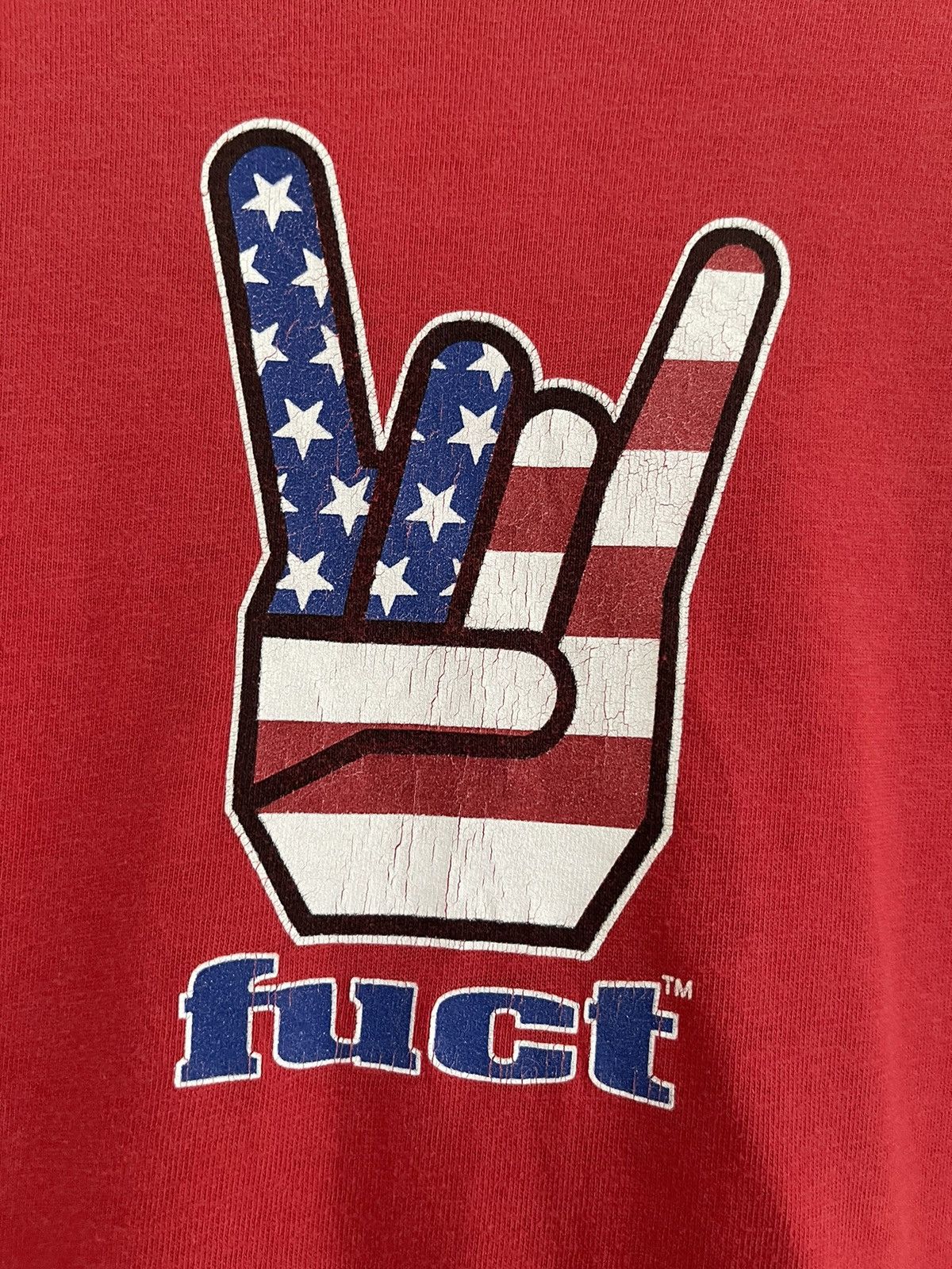 FUCT × Vintage Vintage Fuct Horned Hand T Shirt Size US L / EU 52-54 / 3 - 3 Thumbnail