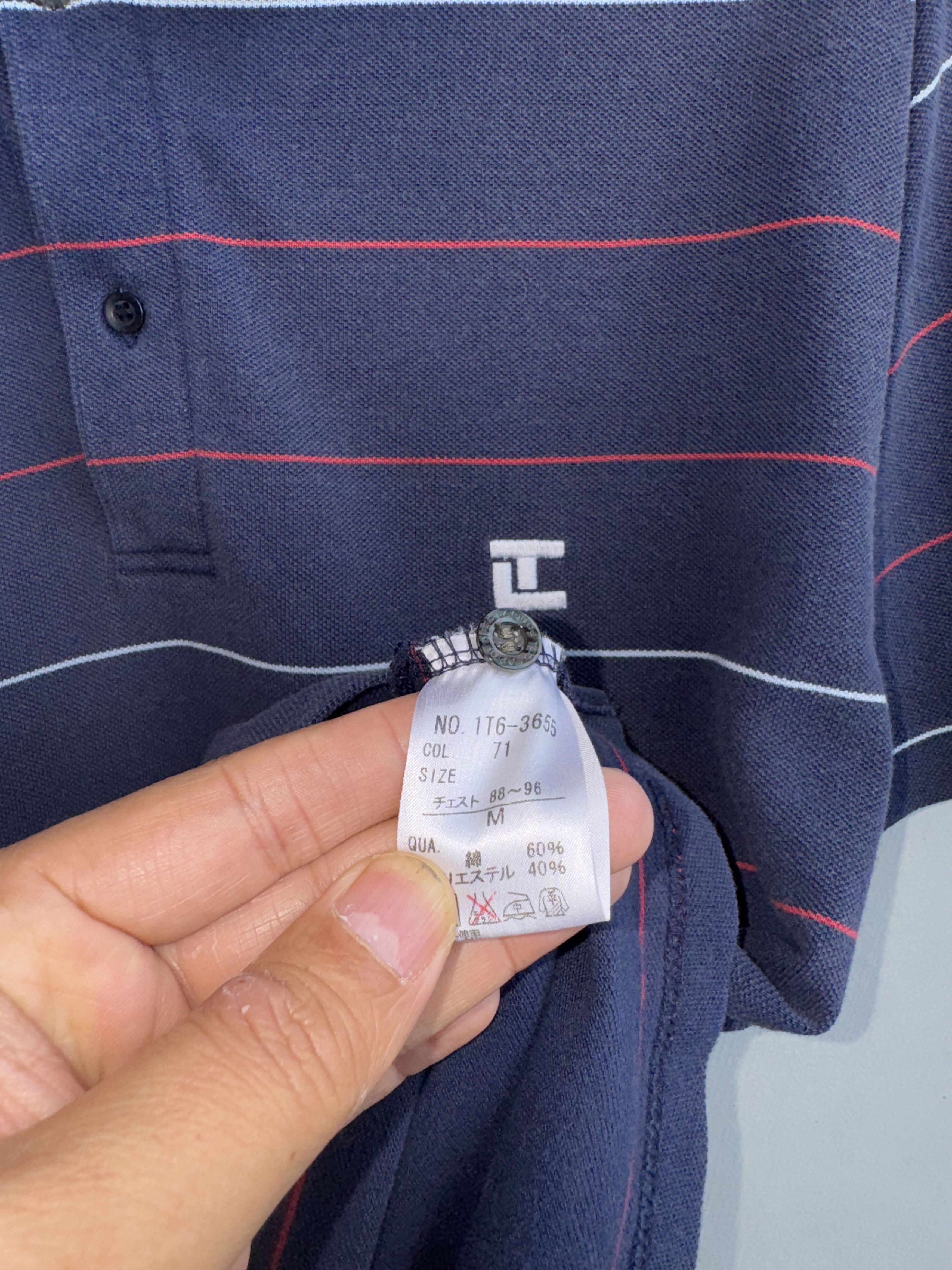 TED LAPIDUS Ted Lapidus Stripe Polo Shirt Size US M / EU 48-50 / 2 - 4 Thumbnail