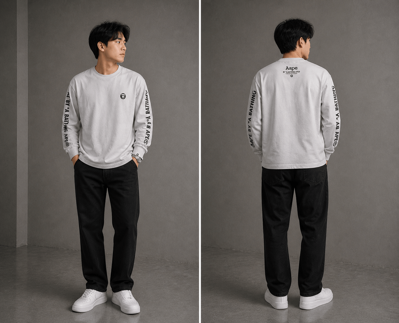 Aape Bape Bathing Ape Long Sleeve Size US S / EU 44-46 / 1 - 1 Thumbnail