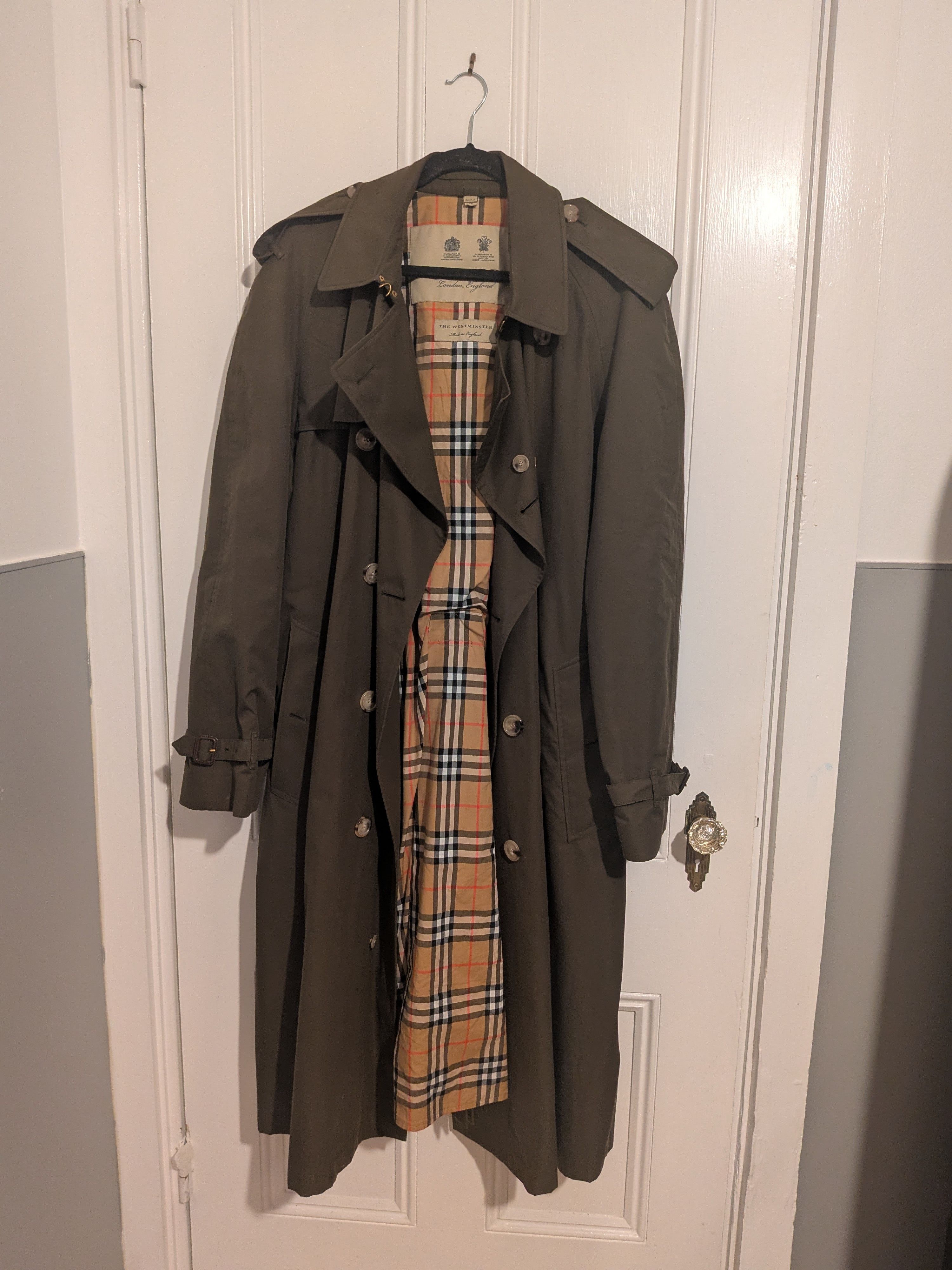 Burberry 2023 Green Burberry Westminster Trench Coat Size US XXL / EU 58 / 5 - 1 Thumbnail