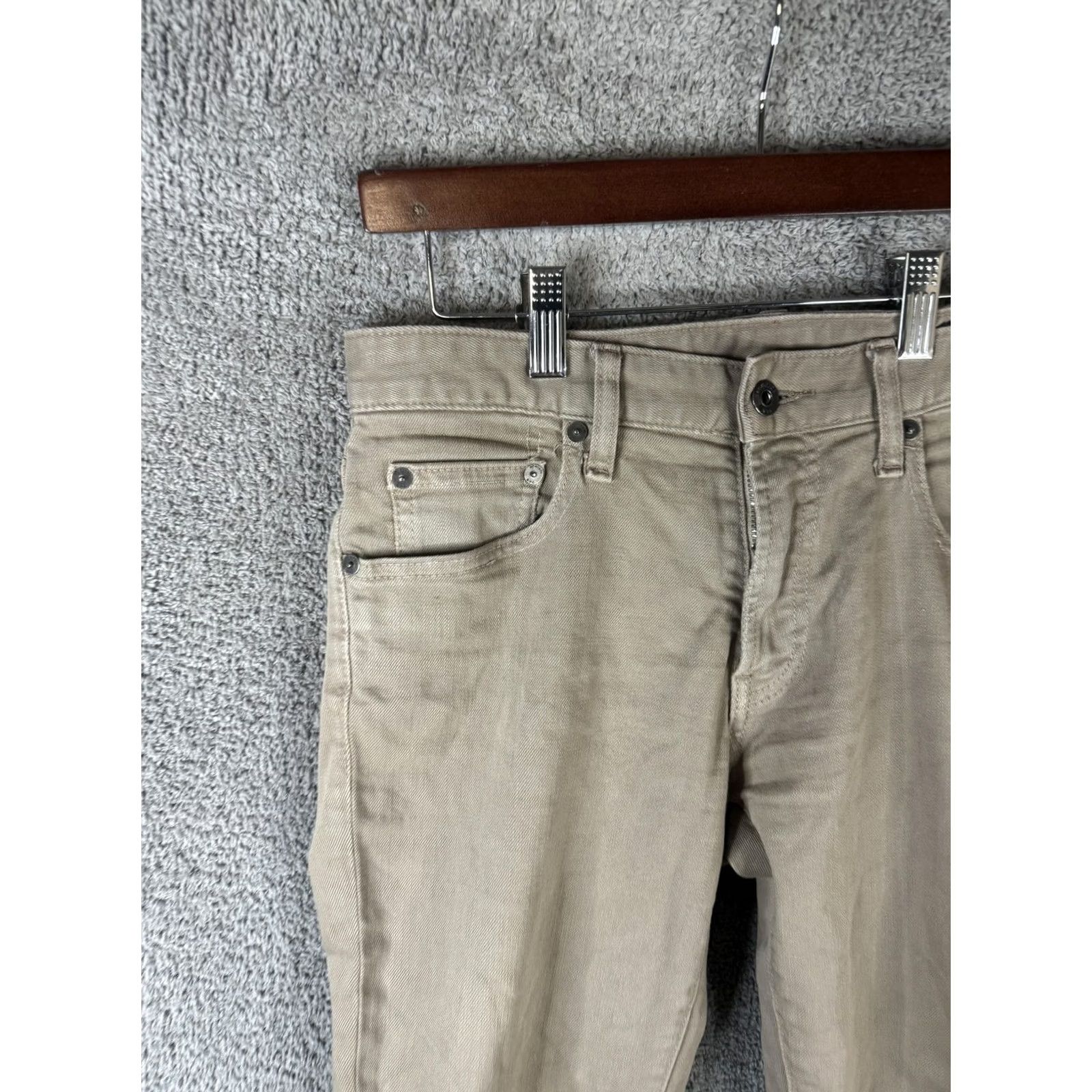 Bonobos Bonobos Jeans Mens 29x28 Beige Straight Leg Stretch Denim Casual Khaki Pants Jeans Men 29 Beige Straight Leg Size US 29 - 2 Thumbnail