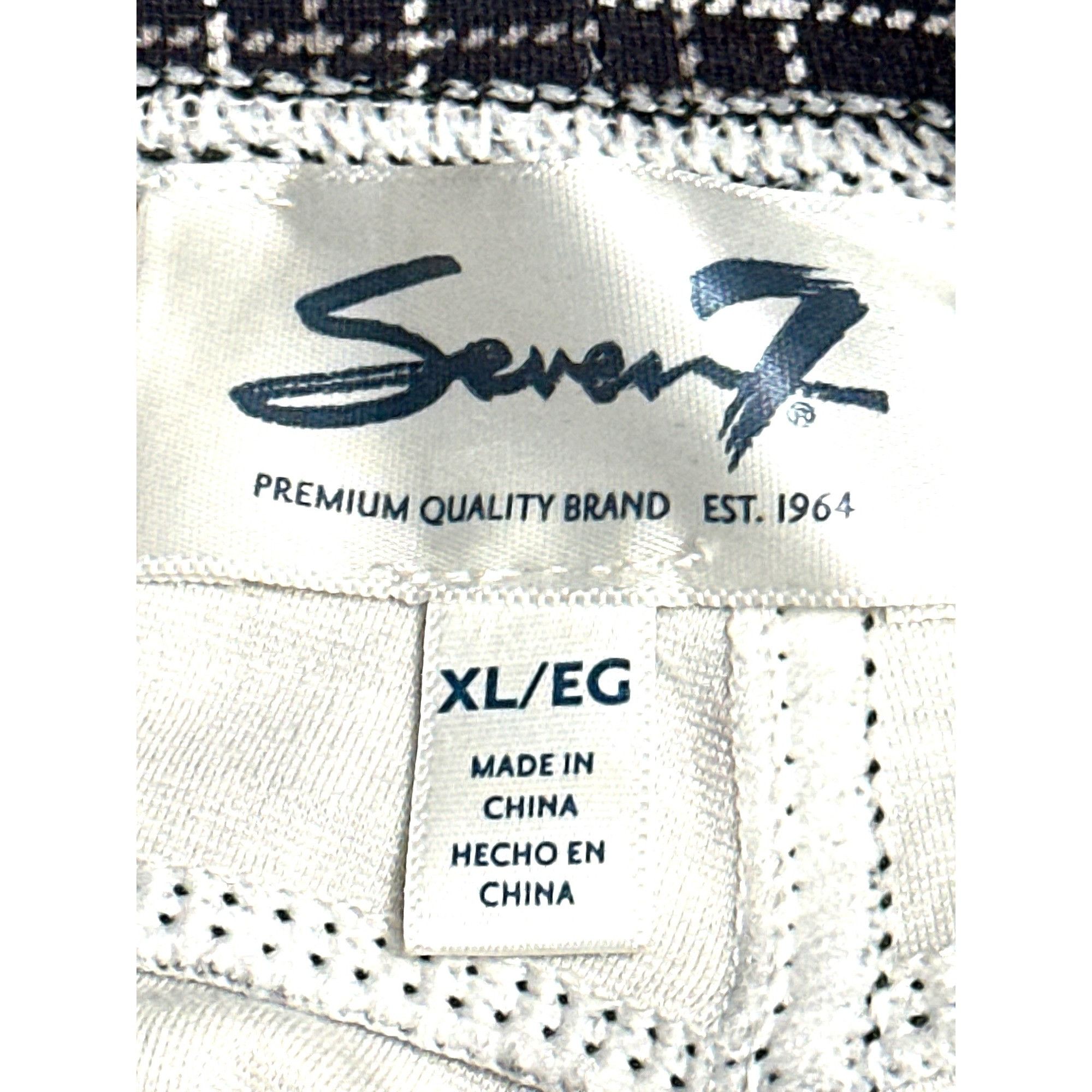 Seven 7 Seven7 Super Comfy Versatile Plaid Navy White Pull On Leggin Size 34" / US 12 / IT 48 - 4 Thumbnail