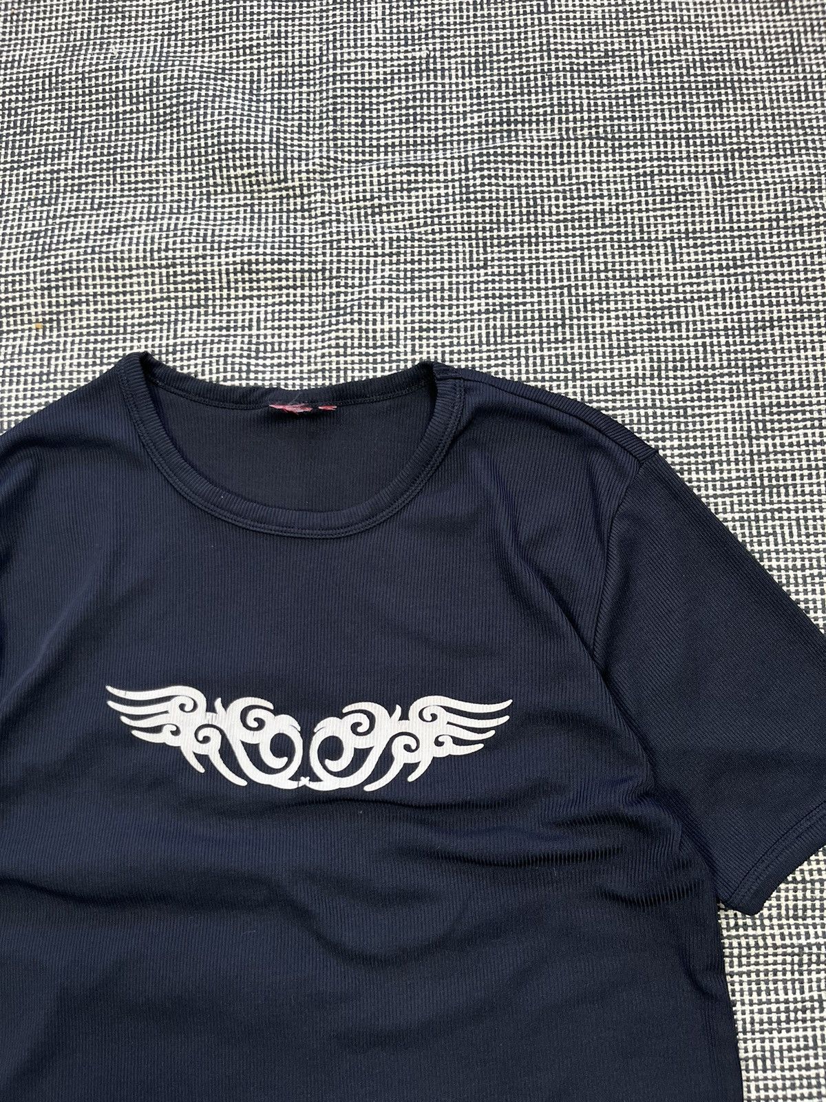 Vintage tribal jersey ribbed t-shirt y2k avant garde style Size US M / EU 48-50 / 2 - 2 Thumbnail