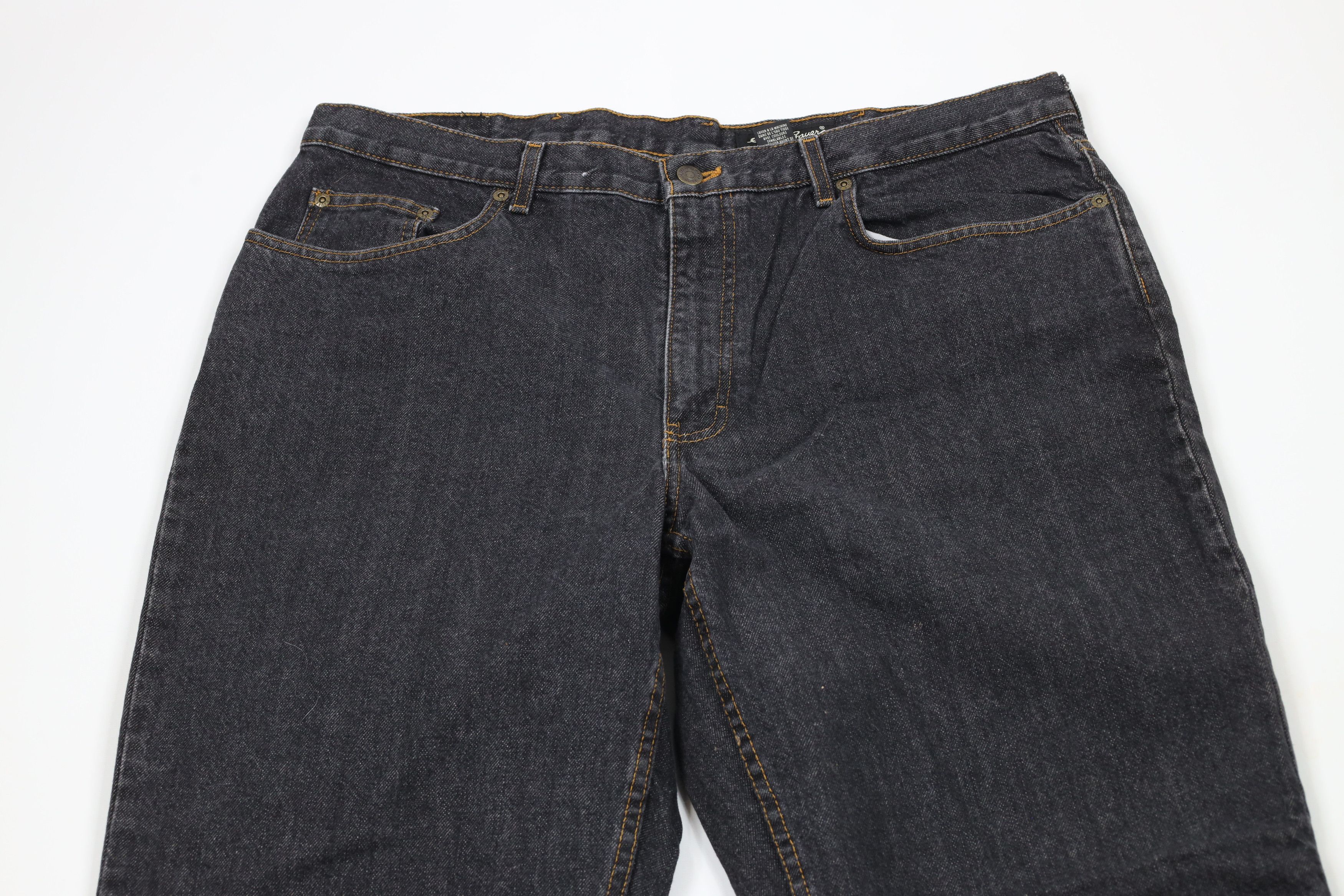 Eddie Bauer × Vintage Vintage 90s Eddie Bauer Loose Fit Wide Leg Denim Jeans Black Size US 38 / EU 54 - 2 Thumbnail