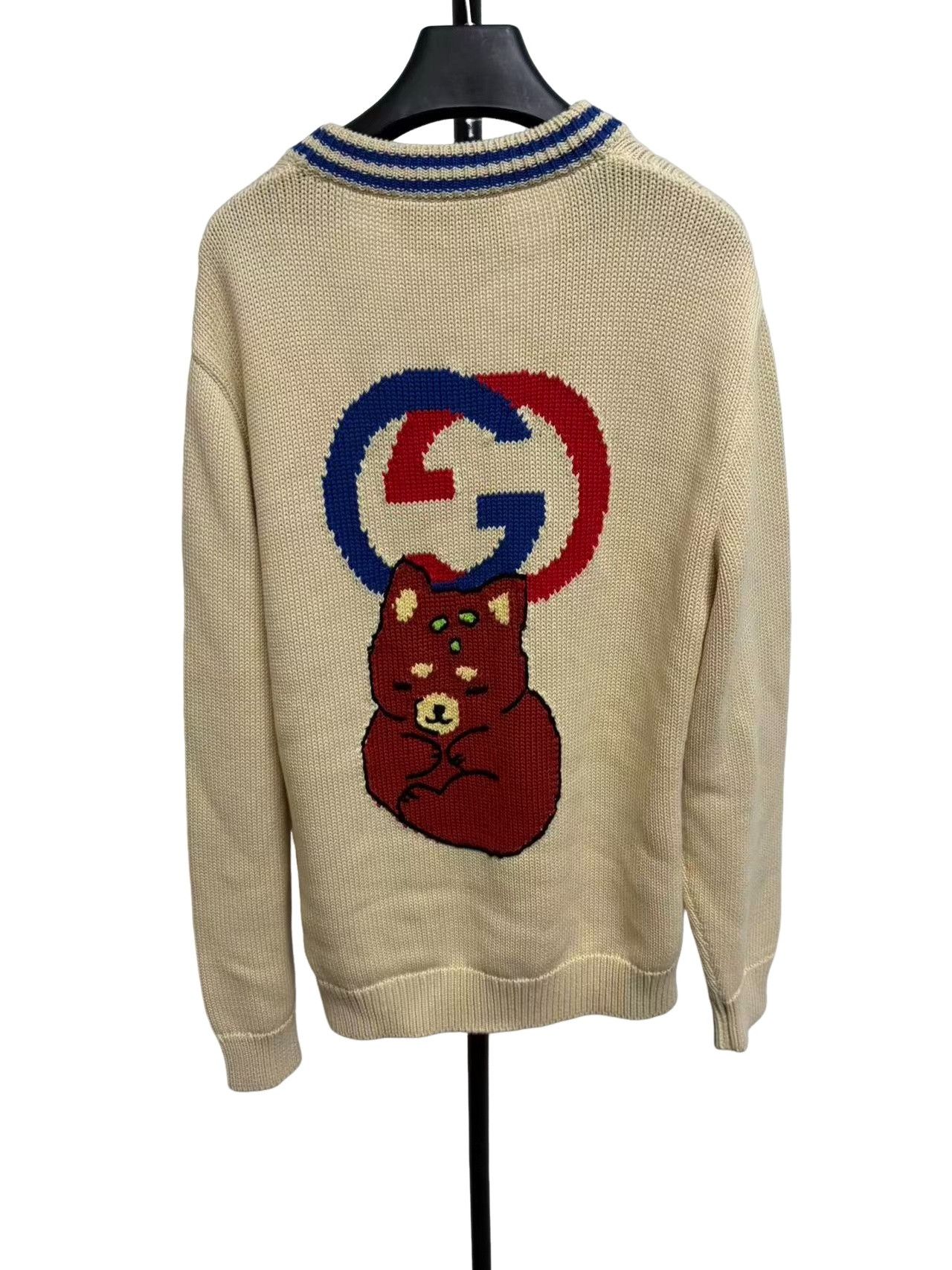 Gucci Gucci Interlocking G Bear Cotton Cardigan S Size US S / EU 44-46 / 1 - 1 Thumbnail