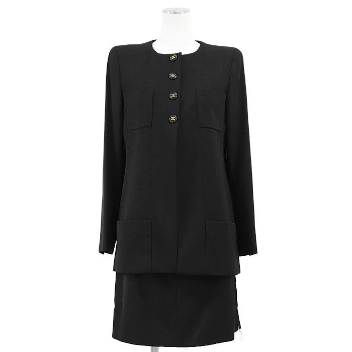 Chanel Chanel Chanel Wool Set Up Textile Suits P95 P05179 DUTY FREE for USA Size ONE SIZE - 1 Thumbnail