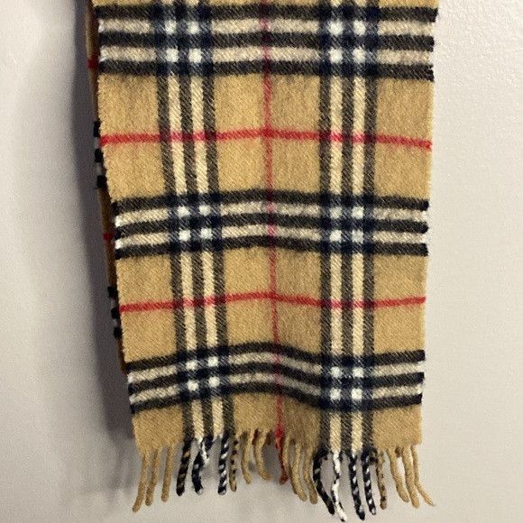 Burberry Burberry Beige Nova Check Scarf in 100% Lambswool [A] Size ONE SIZE - 3 Thumbnail