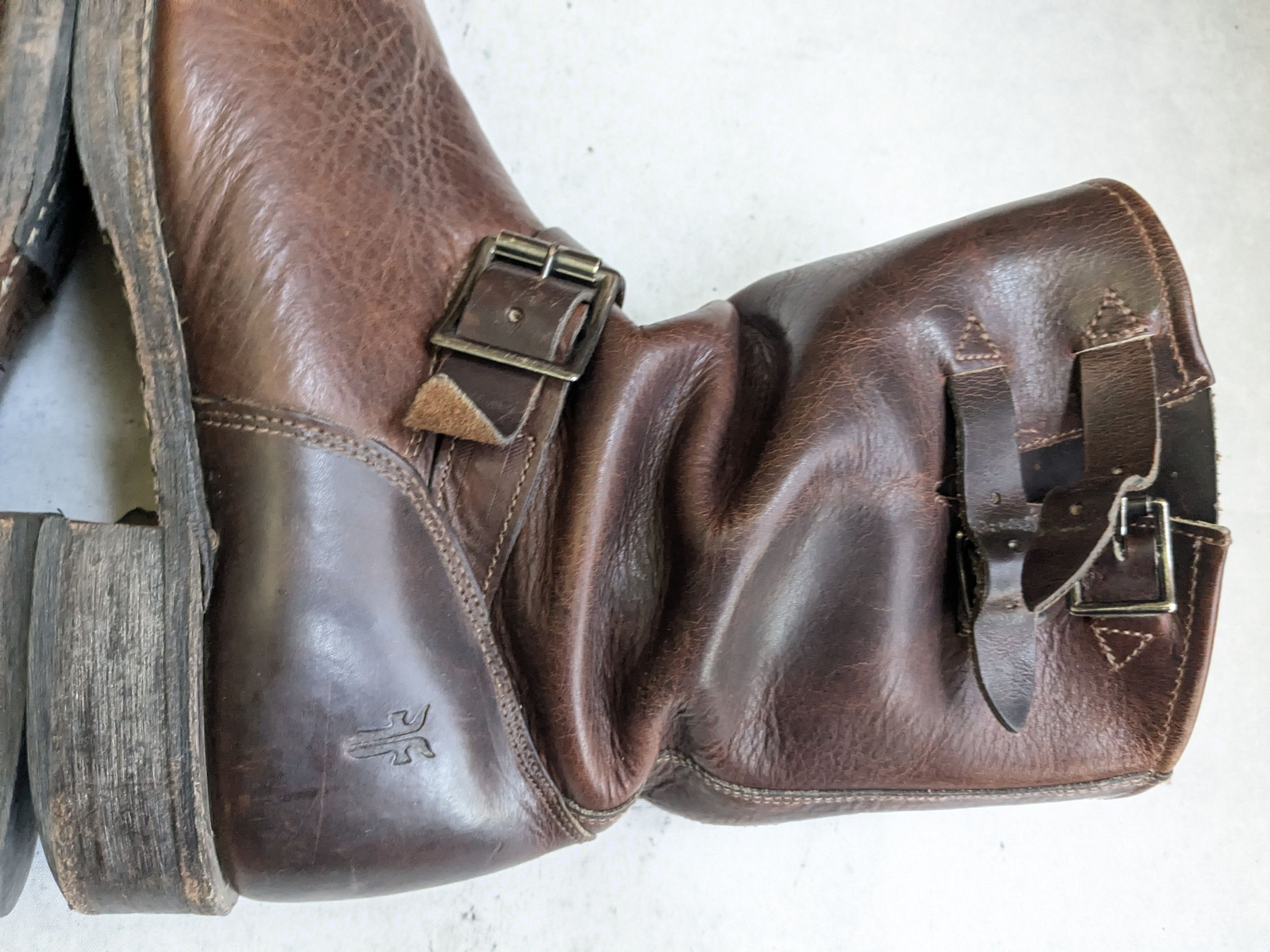 Frye Frye Engineer Boots Brown 10 M Leather Buckle Size US 10 / EU 43 - 10 Thumbnail