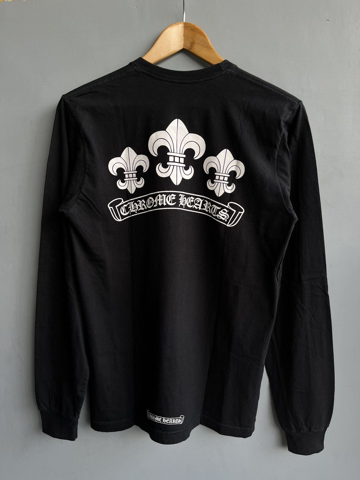 Pre-owned Chrome Hearts Fleur De Lis Long Sleeve Tee In Black 