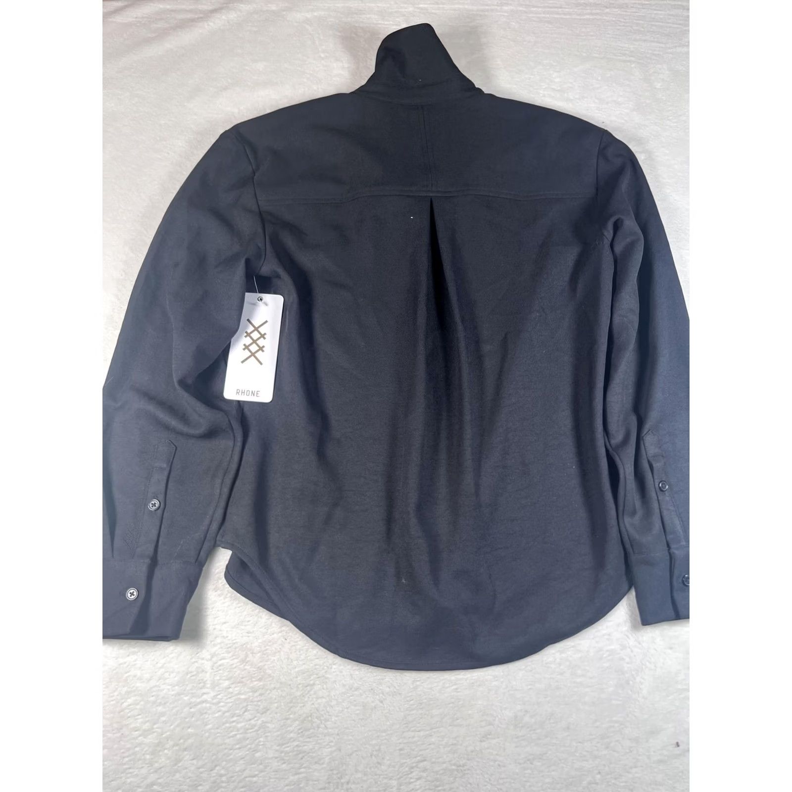 Rhone VINTAGE Rhone Horizon Shirt Jacket Mens XS Black Recycled Polyester Button Up Shacket Size US XS / EU 42 / 0 - 3 Thumbnail