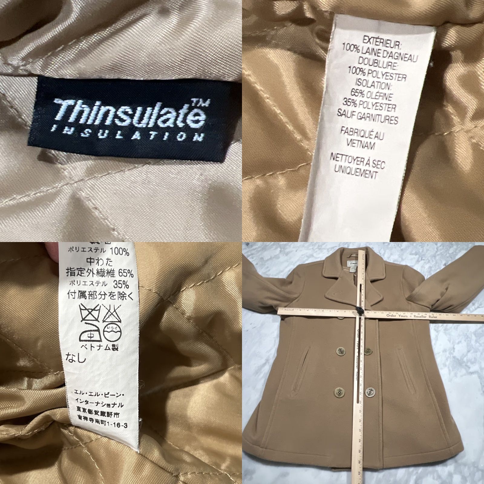 Vintage VINTAGE LL Bean Lambswool Classic Coat Women 12 Mid Length Jacket Lined Warm Pockets Size XL / US 12-14 / IT 48-50 - 9 Thumbnail
