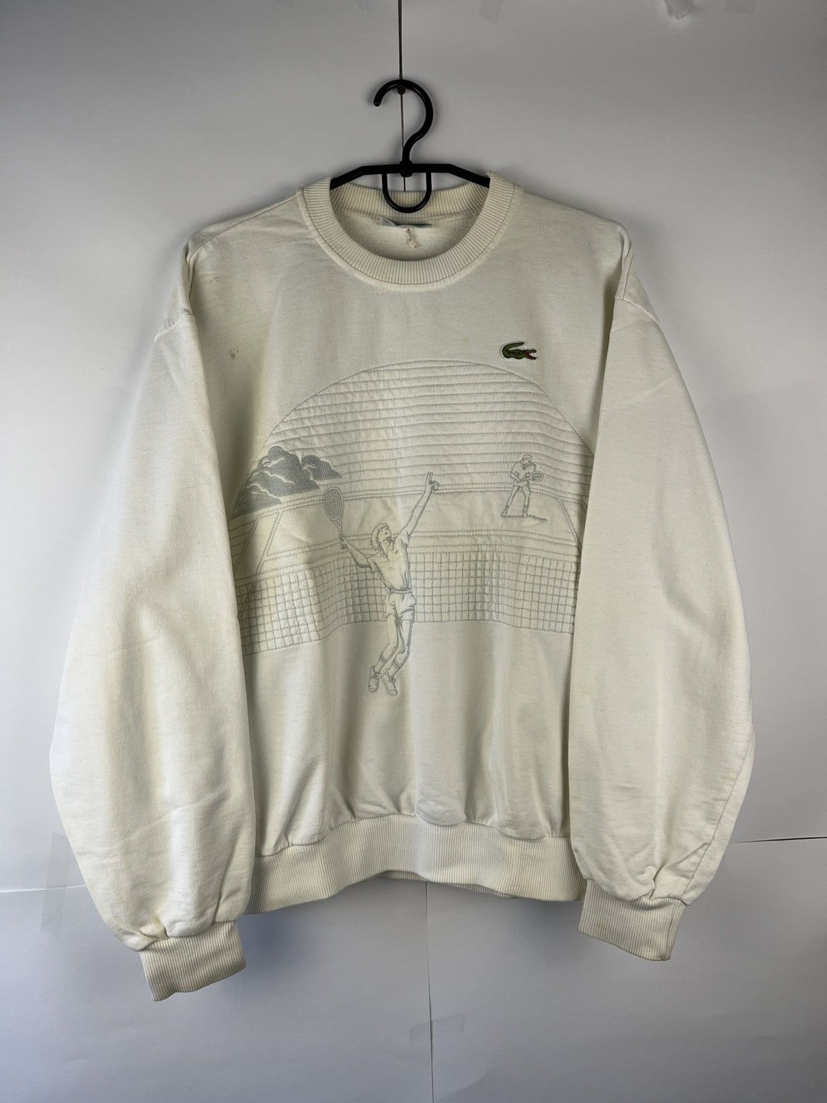 Lacoste Lacoste Rare 90's Tennis Graphic Sweatshirt Made in France Size US L / EU 52-54 / 3 - 1 Thumbnail