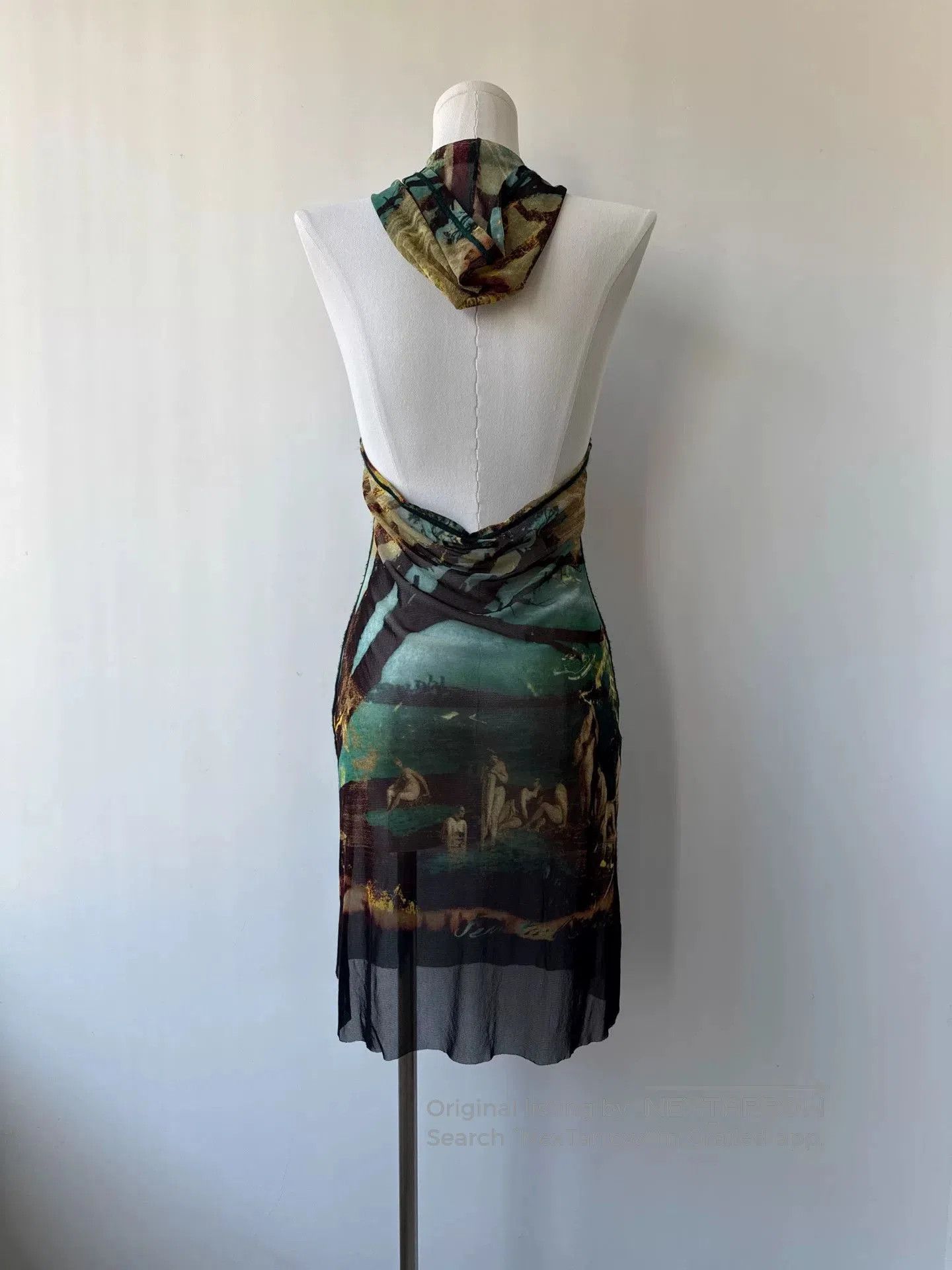 Jean Paul Gaultier Jean Paul Gaultier Artistic Mesh Hooded Dress. Size S / US 4 / IT 40 - 5 Thumbnail