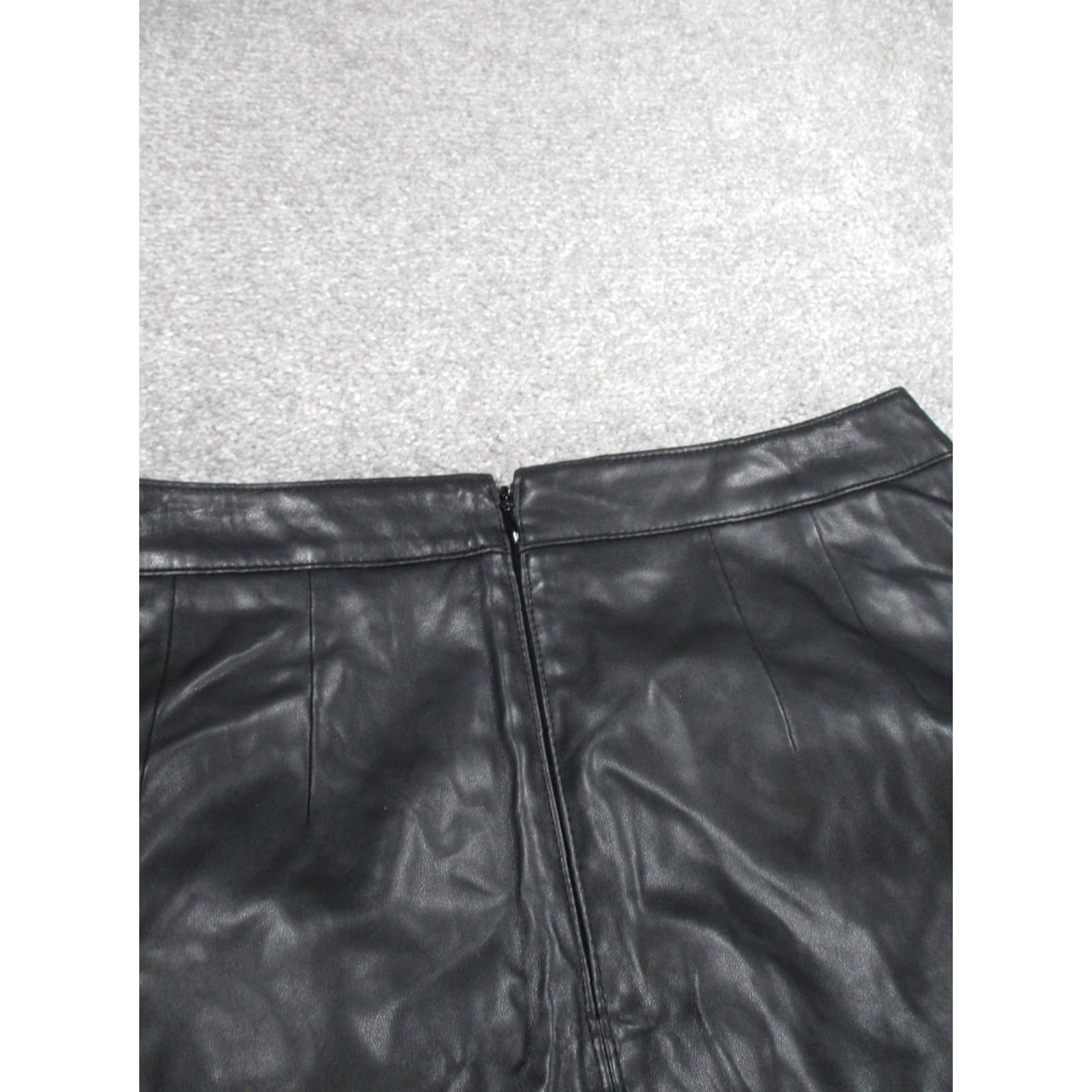 Loft VINTAGE LOFT Womens Skirt Short A-Line Faux Leather Black Size 4 Casual Party Size 27" / US 4 / IT 40 - 8 Thumbnail