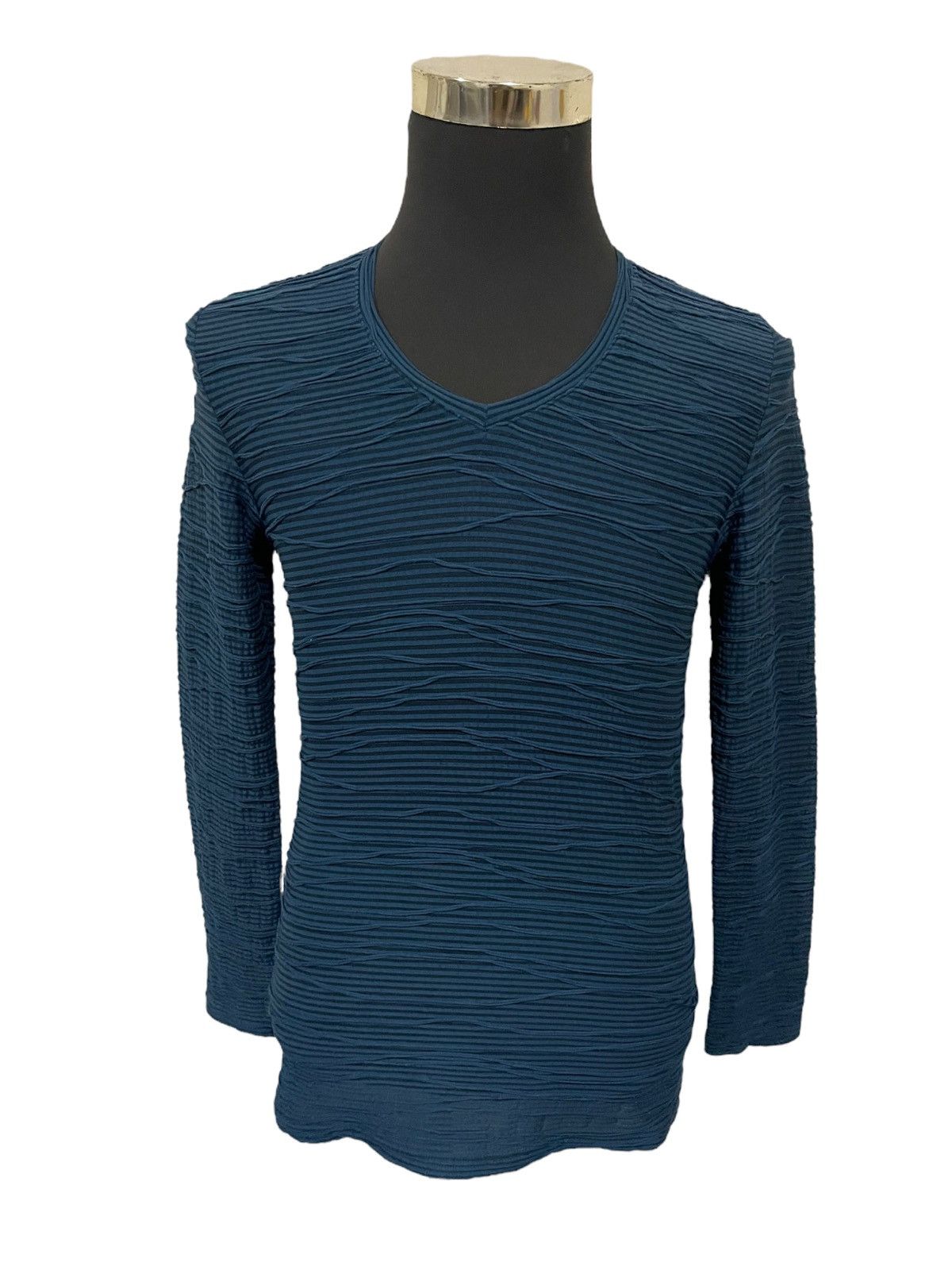 Japanese Brand Tornado Mart Pleated Wave Art Longsleeve Shirts Size US M / EU 48-50 / 2 - 6 Thumbnail