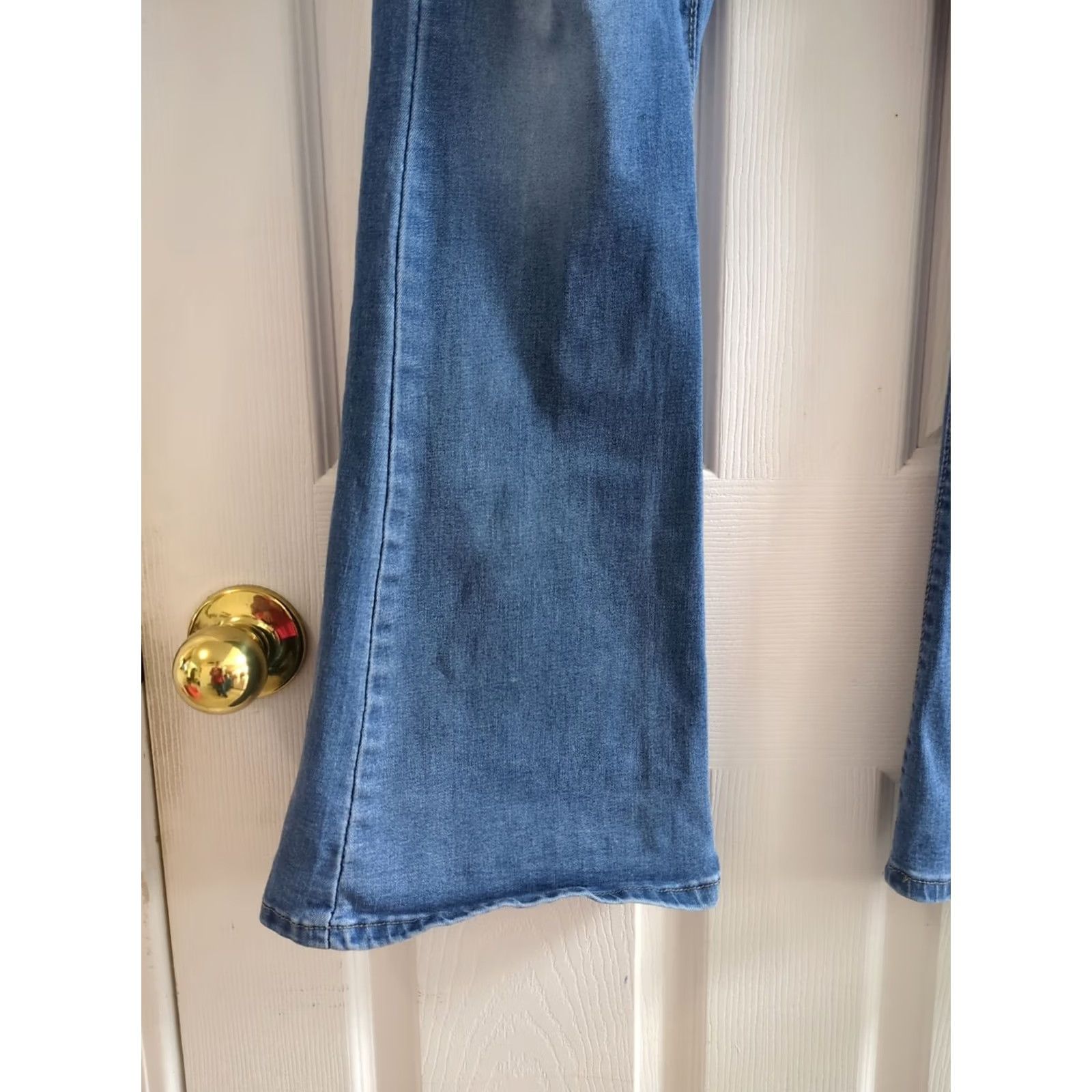 Denime Celebrity Ace Jeans Woman Flared Denim 15/32 Size 15/32 Blue Distressed Regular Women Jeans Size 36" / US 14 / IT 50 - 3 Thumbnail