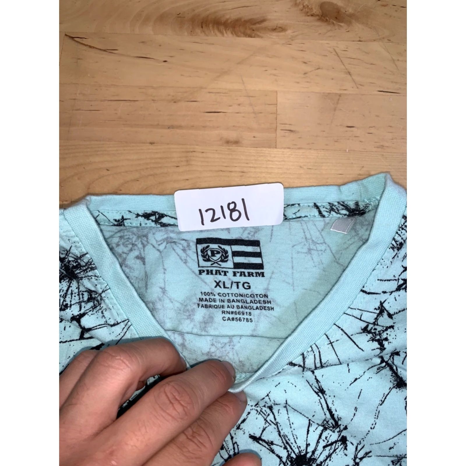 Phat Farm Phat Farm T-Shirt Mens XL Blue Abstract Glass Shattered Y2K 12181 Size US XL / EU 56 / 4 - 2 Thumbnail