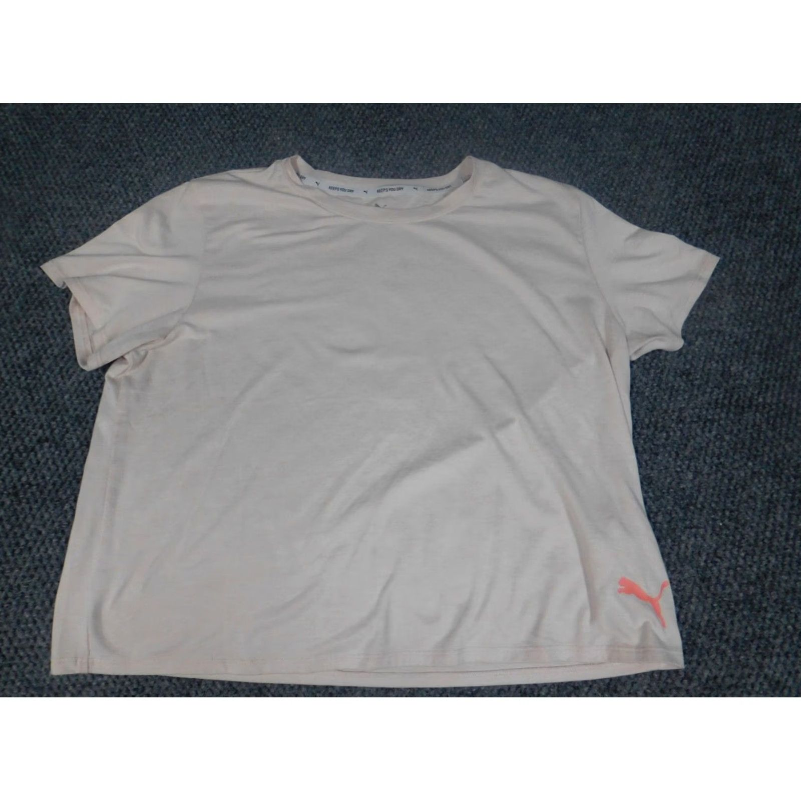 Puma PUMA Womens Shirt XL Pink Pullover Short Sleeve Crew Neck Stretch 100% Cotton Casual T-Shirt Regular Womens Size XL / US 12-14 / IT 48-50 - 2 Thumbnail
