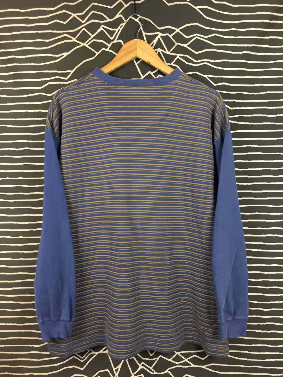 Trussardi Vtg 90s Trussardi Embroidered Logo Striped Henley Tee Size US XL / EU 56 / 4 - 10 Thumbnail