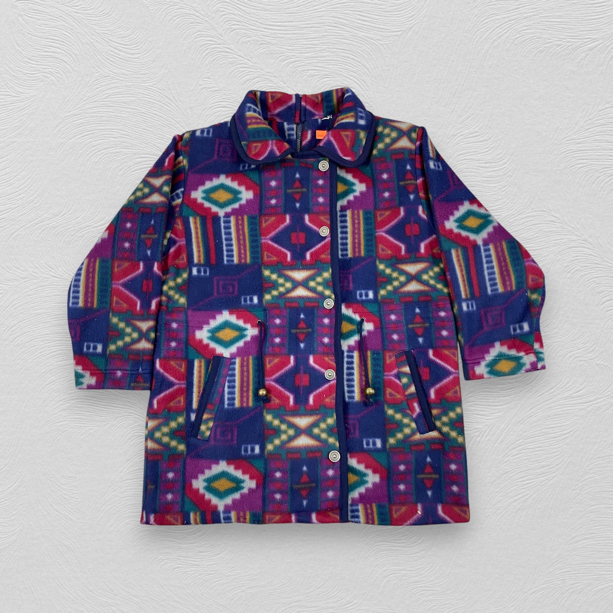 If Six Was Nine Vintage Navajo Art Bandana Fleece Jacket- J403 Size US L / EU 52-54 / 3 - 1 Thumbnail