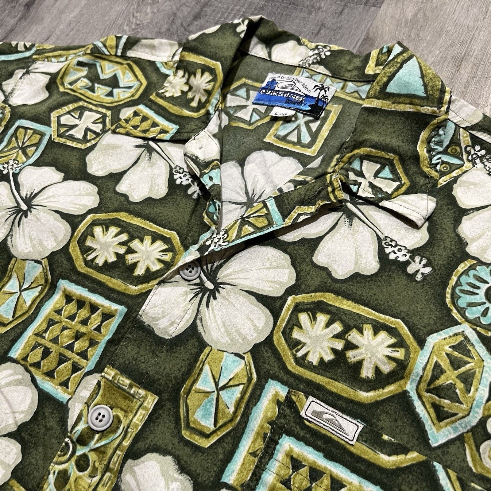 Quiksilver QUIKSILVER Country Board Hawaiian Shirt Aloha Surf Button Up Size US L / EU 52-54 / 3 - 3 Thumbnail