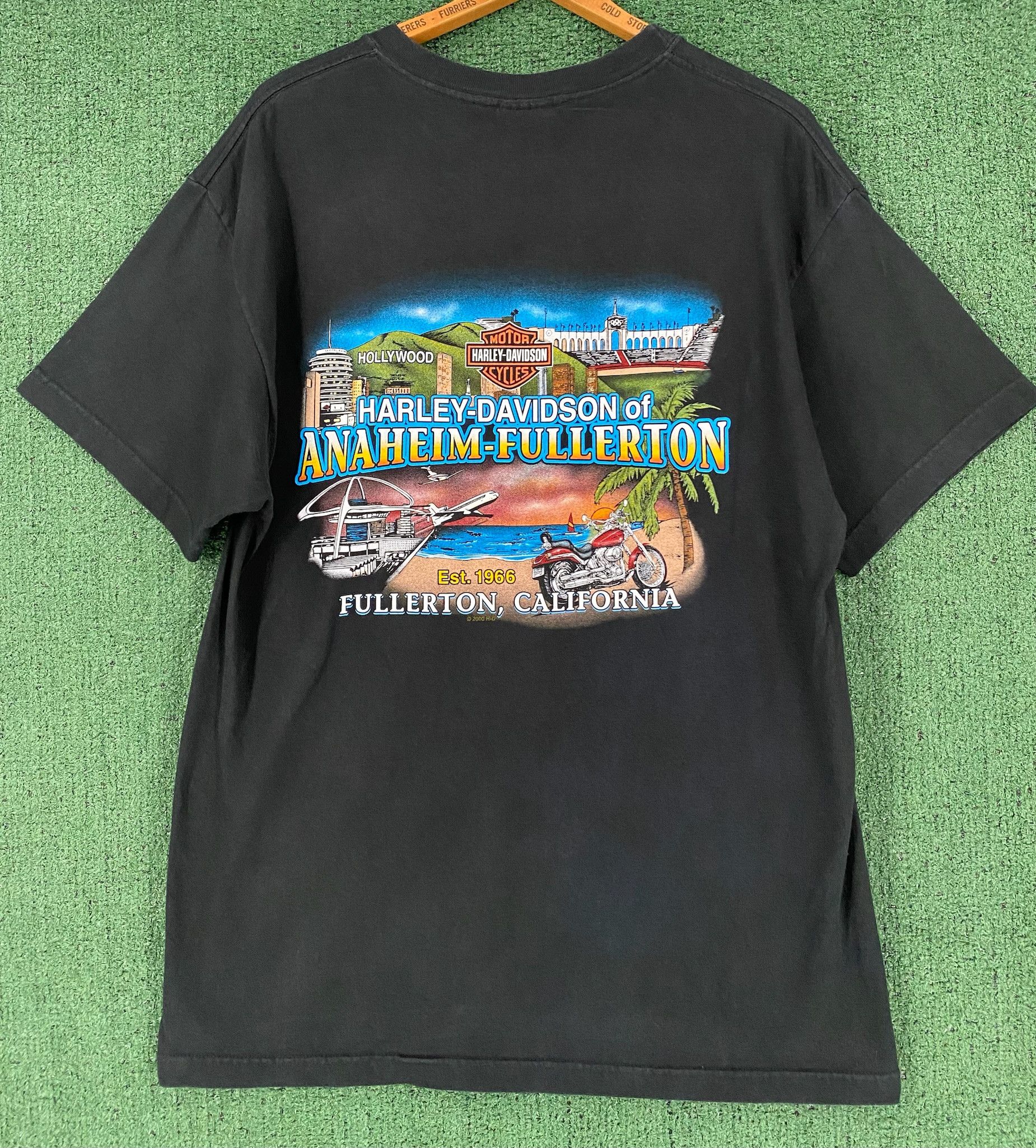 Harley Davidson 2003 Harley Davidson Fullerton CA Biker T-Shirt Large Size US L / EU 52-54 / 3 - 5 Thumbnail