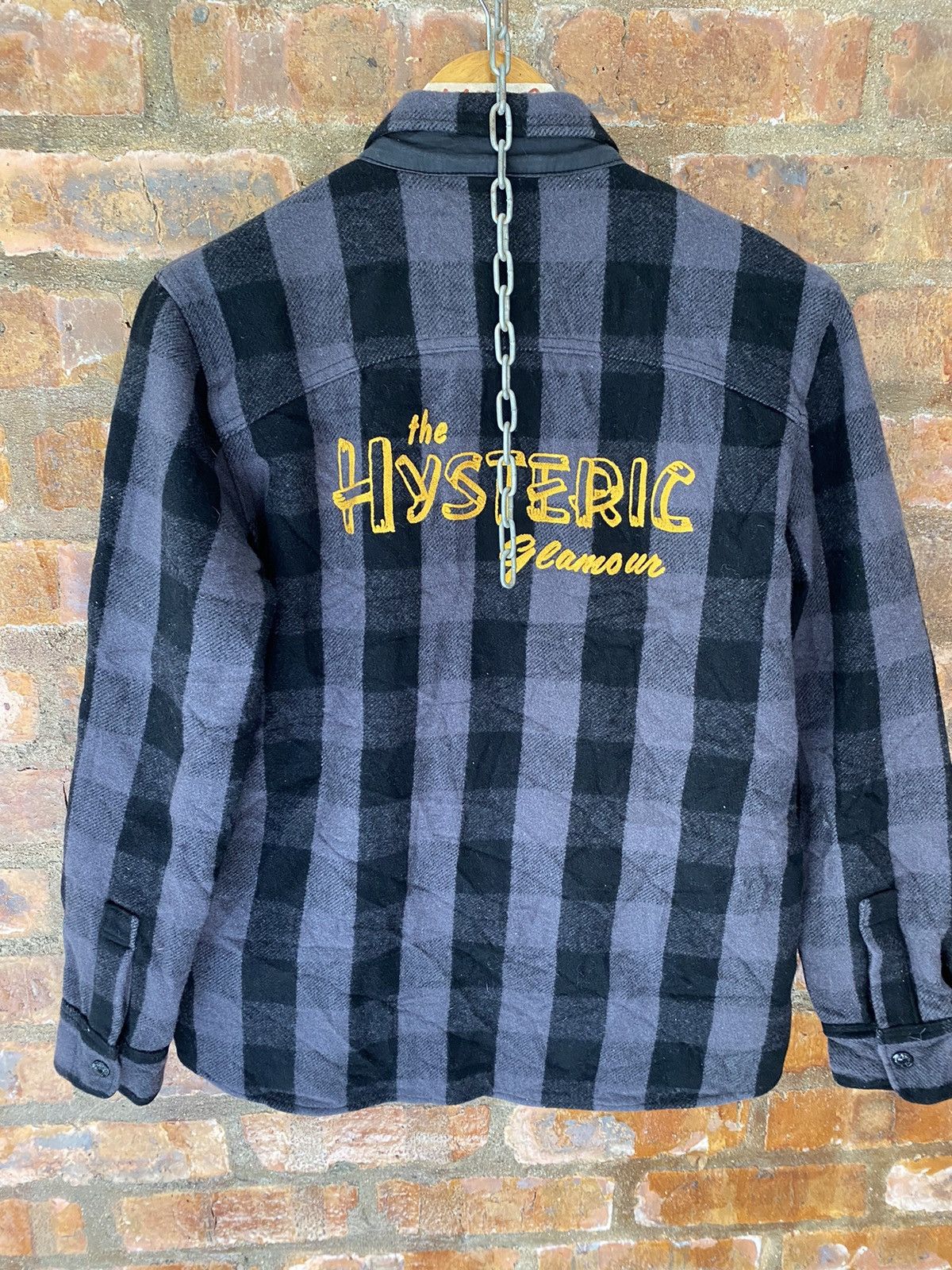 Hysteric Glamour 1990s Wool Checked Chain Stitch logo Size US M / EU 48-50 / 2 - 8 Thumbnail