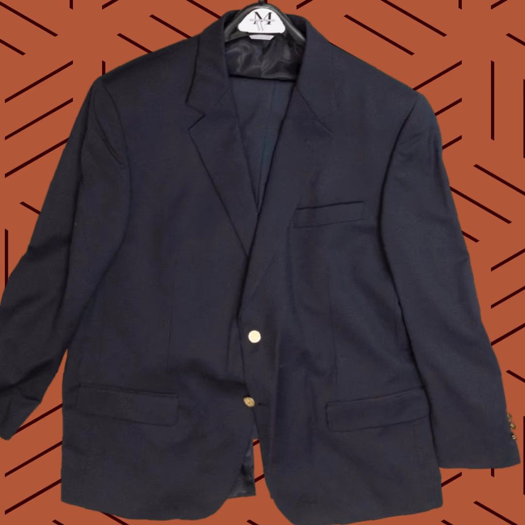 Joseph Joseph & Feiss Sport Coat Blazer Mens Suit Jacket 2 Piece Dockers Pants Black 44 Regular Men Size 44R - 1 Thumbnail