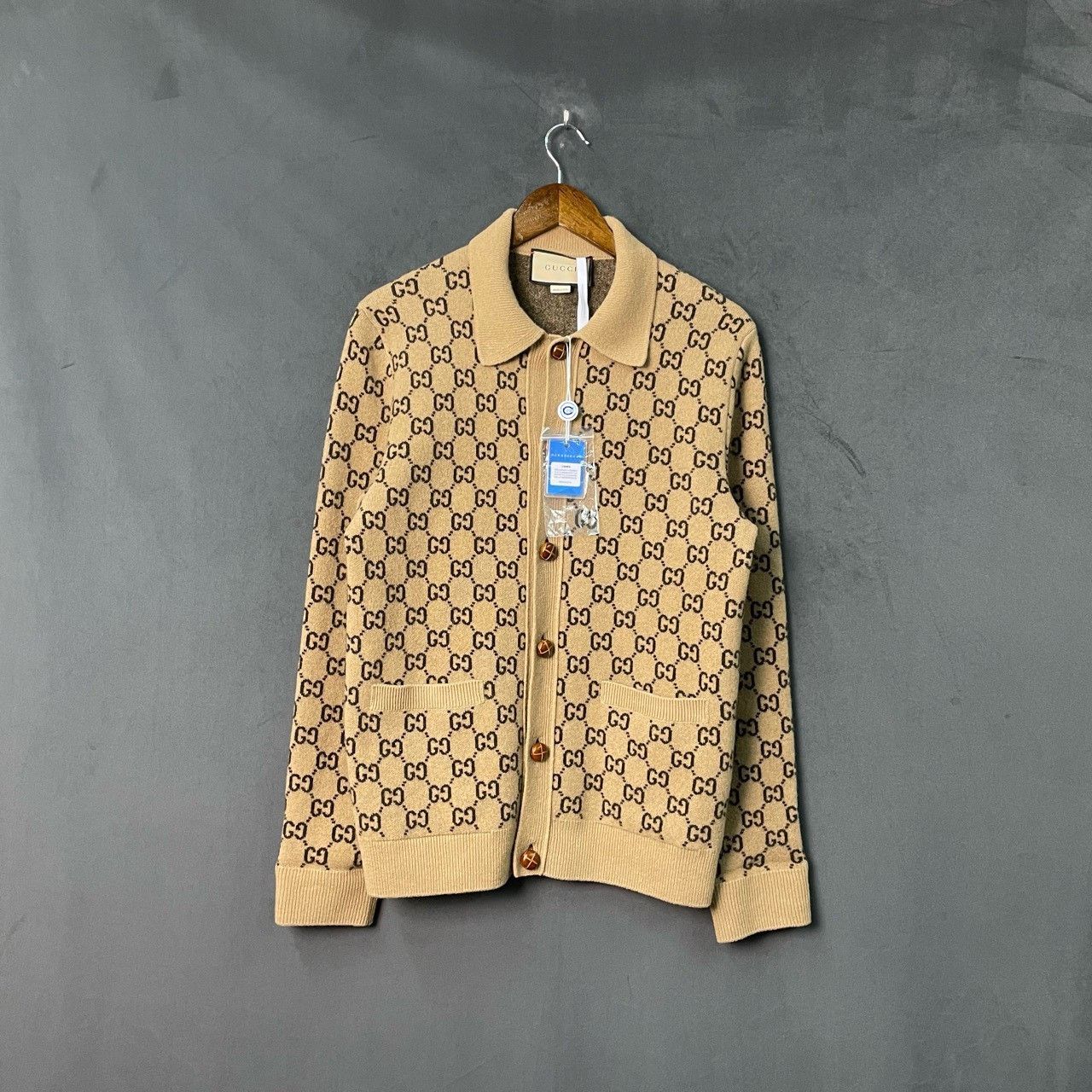 Gucci Gucci Brown old flower full print cardigan sweater 2501-Nex Size US XS / EU 42 / 0 - 1 Thumbnail
