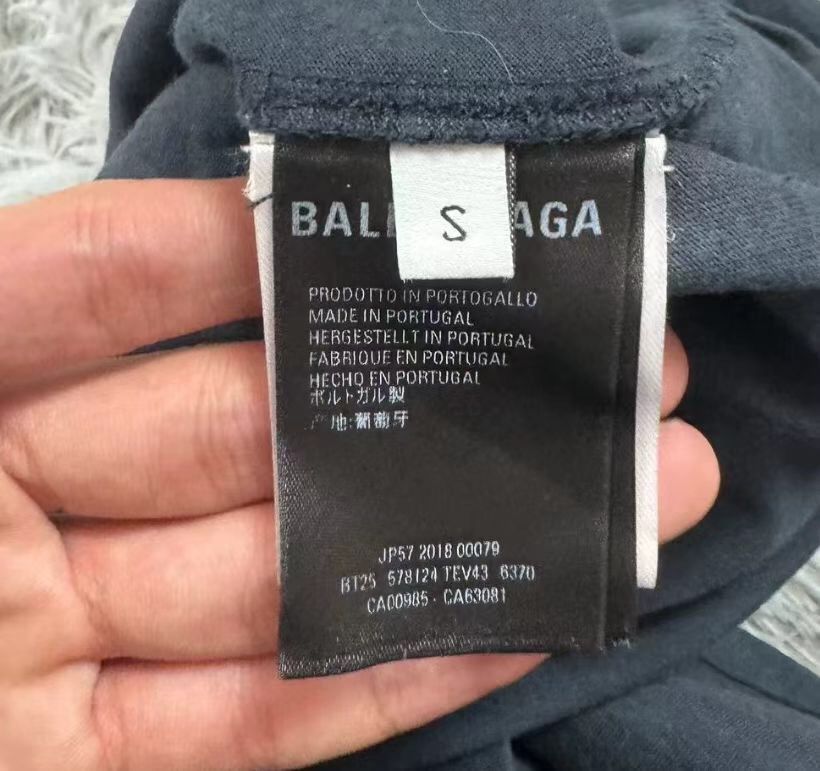 Balenciaga back badge short sleeved shirt 2410-Nextarrow