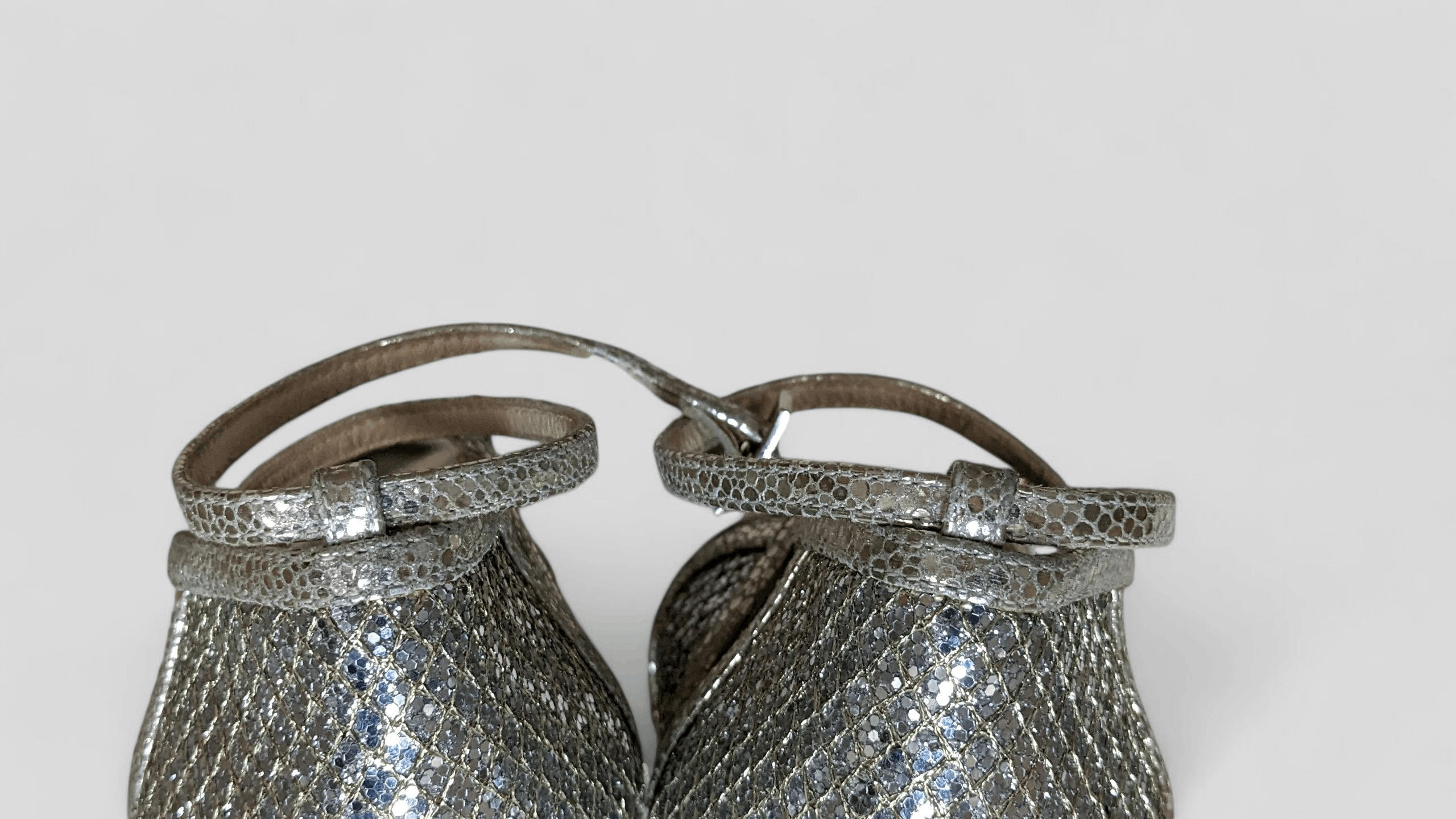 Jimmy Choo Jimmy Choo Glitter Strappy High Heel Sandals – Size 37.5 Size US 7.5 / IT 37.5 - 6 Thumbnail