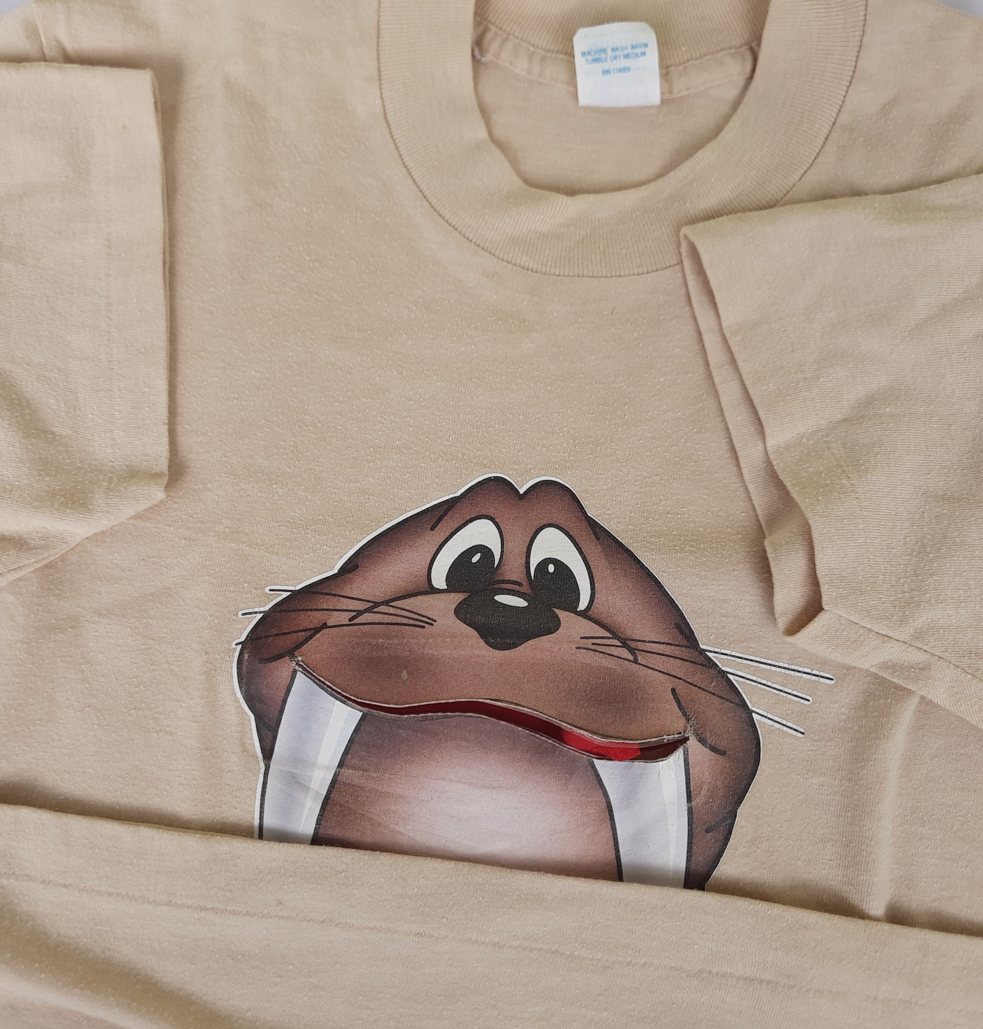 Vintage Vintage 80s Cute Seal Wright's T-Shirts Size US M / EU 48-50 / 2 - 7 Thumbnail