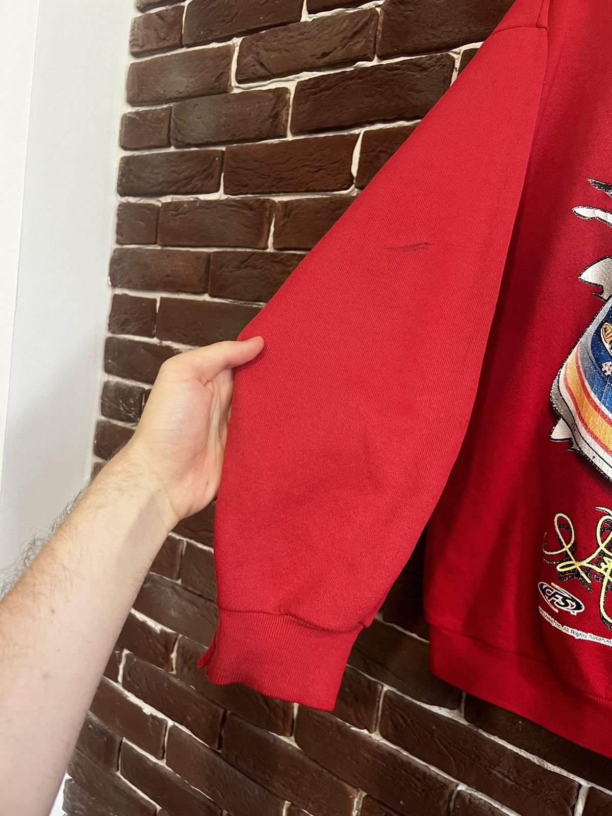NASCAR 90s Vintage Hot Wheels Racing Nascar Sweatshirt Flame Red L Size US L / EU 52-54 / 3 - 7 Thumbnail