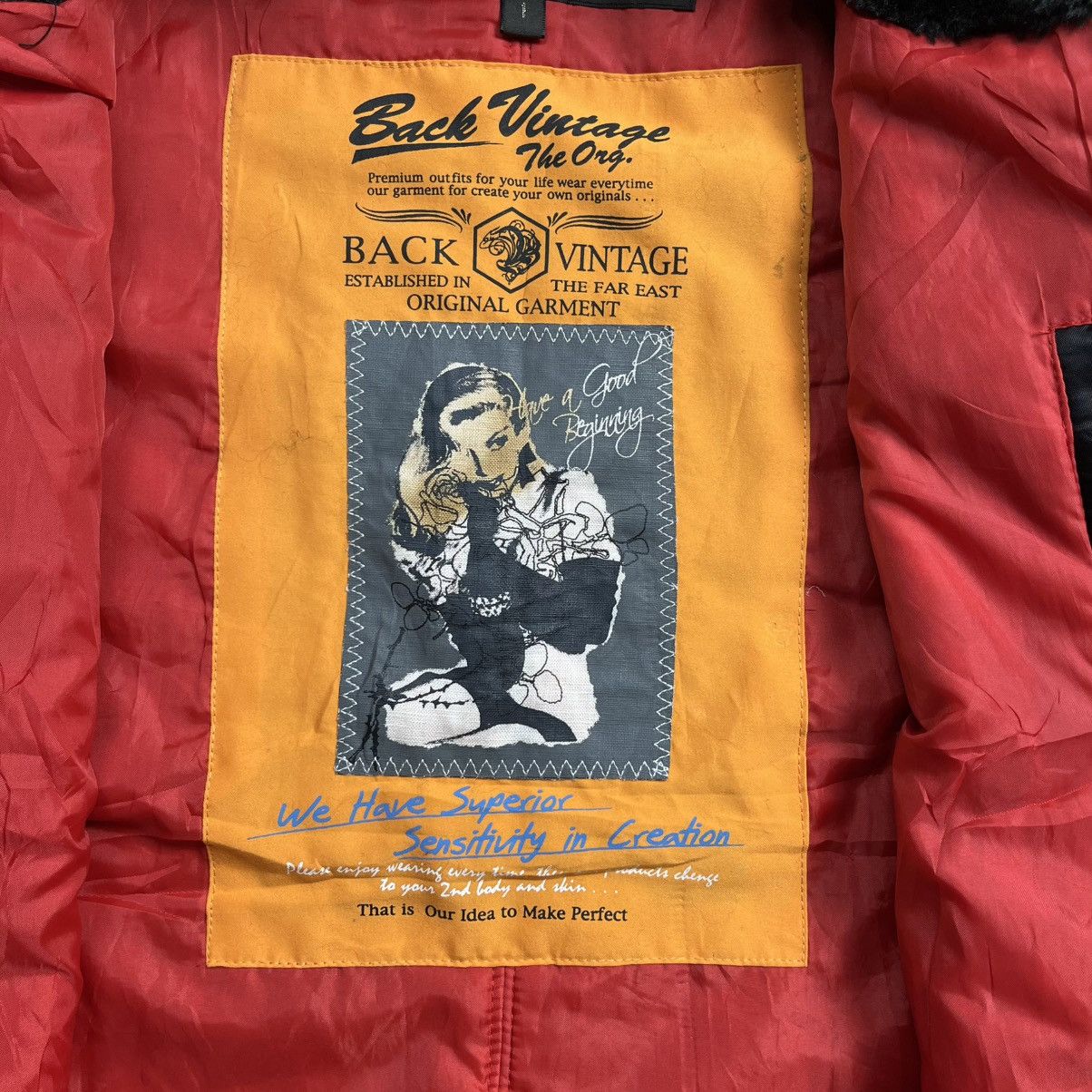 14th Addiction Back vintage bondage side lace fur bomber jacket vkei style Size US S / EU 44-46 / 1 - 11 Thumbnail