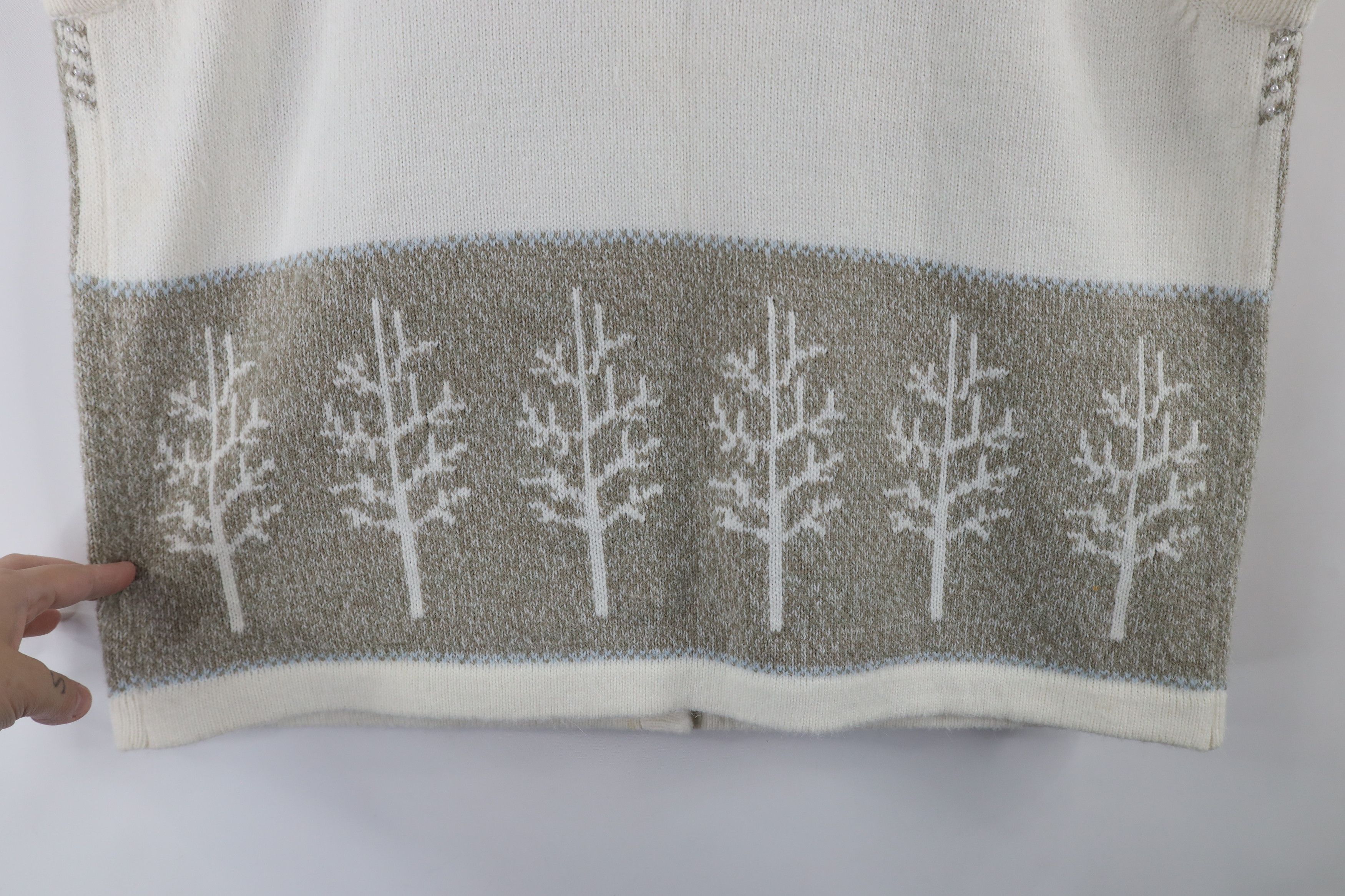 Vintage Vintage 90s Streetwear Print Christmas Tree Sweater Vest Size M / US 6-8 / IT 42-44 - 10 Thumbnail