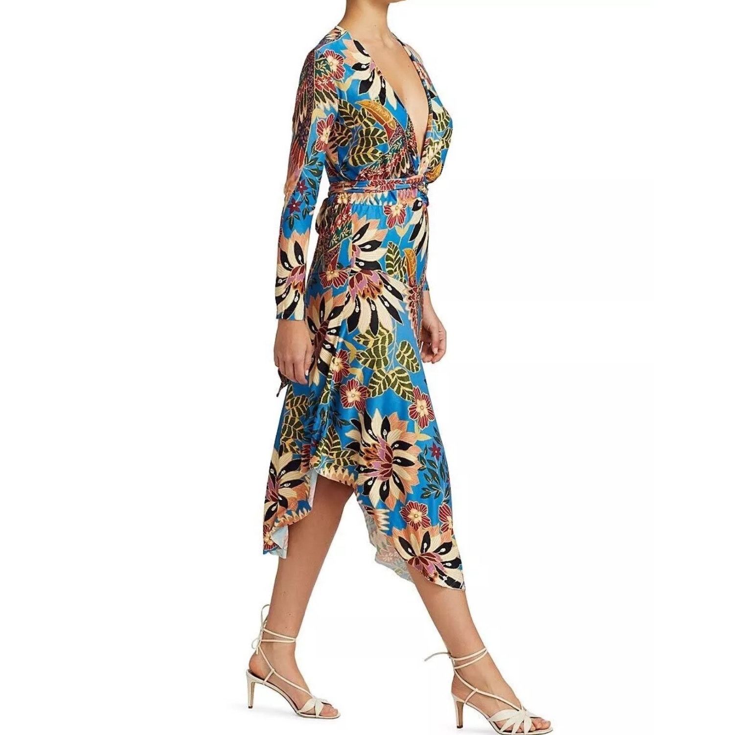 Farm Rio NWT Farm Rio Blue Wonderful Toucans Jersey Wrap Dress Size S Size S / US 4 / IT 40 - 2 Thumbnail