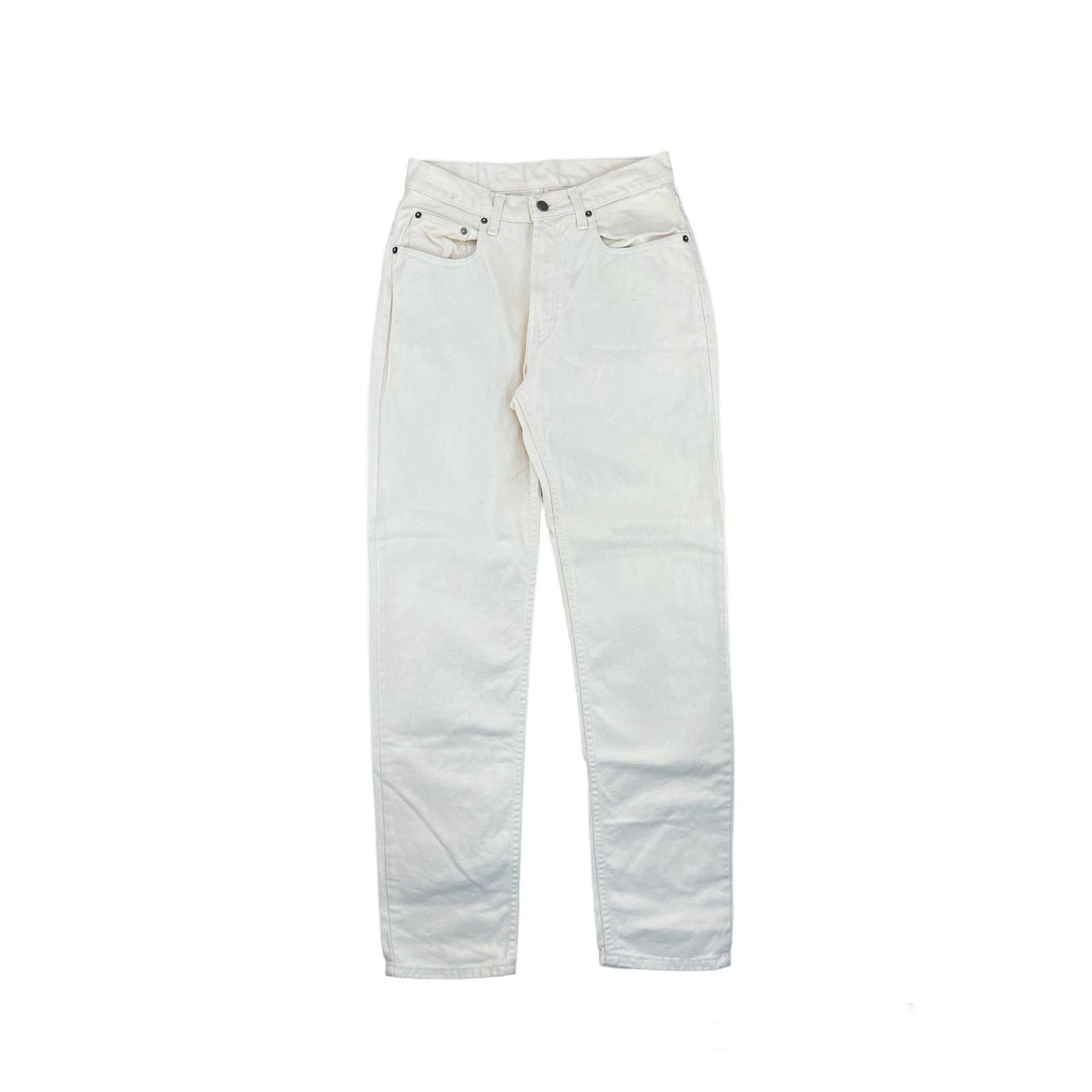 Gap × Vintage Vintage GAP Ivory Cotton Denim Jeans High Waisted Loose Fit Size 30" / US 8 / IT 44 - 1 Thumbnail