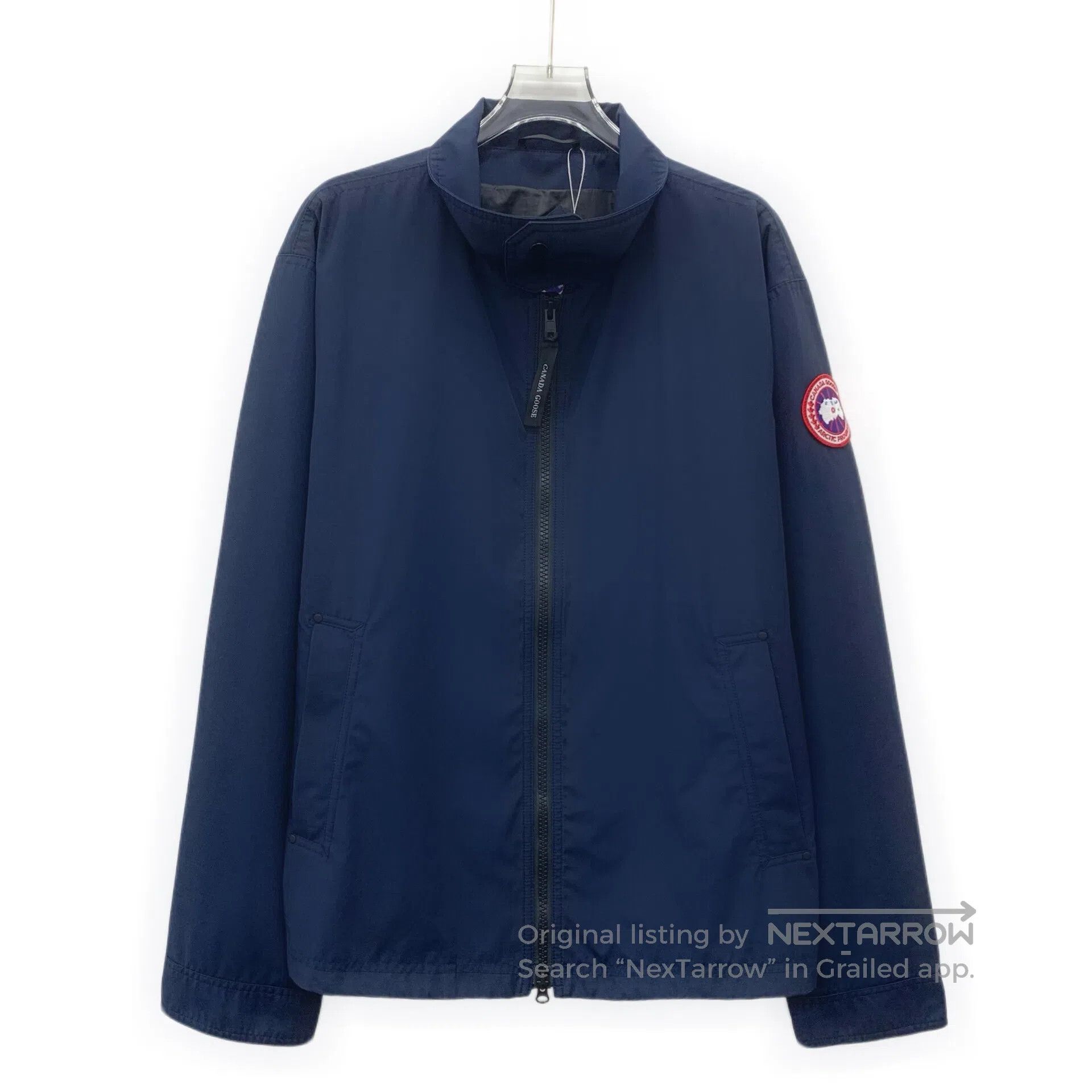 Canada Goose Canada Goose Navy Blue Logo Patch Collar Zipper Long Sleev Size US XL / EU 56 / 4 - 1 Thumbnail