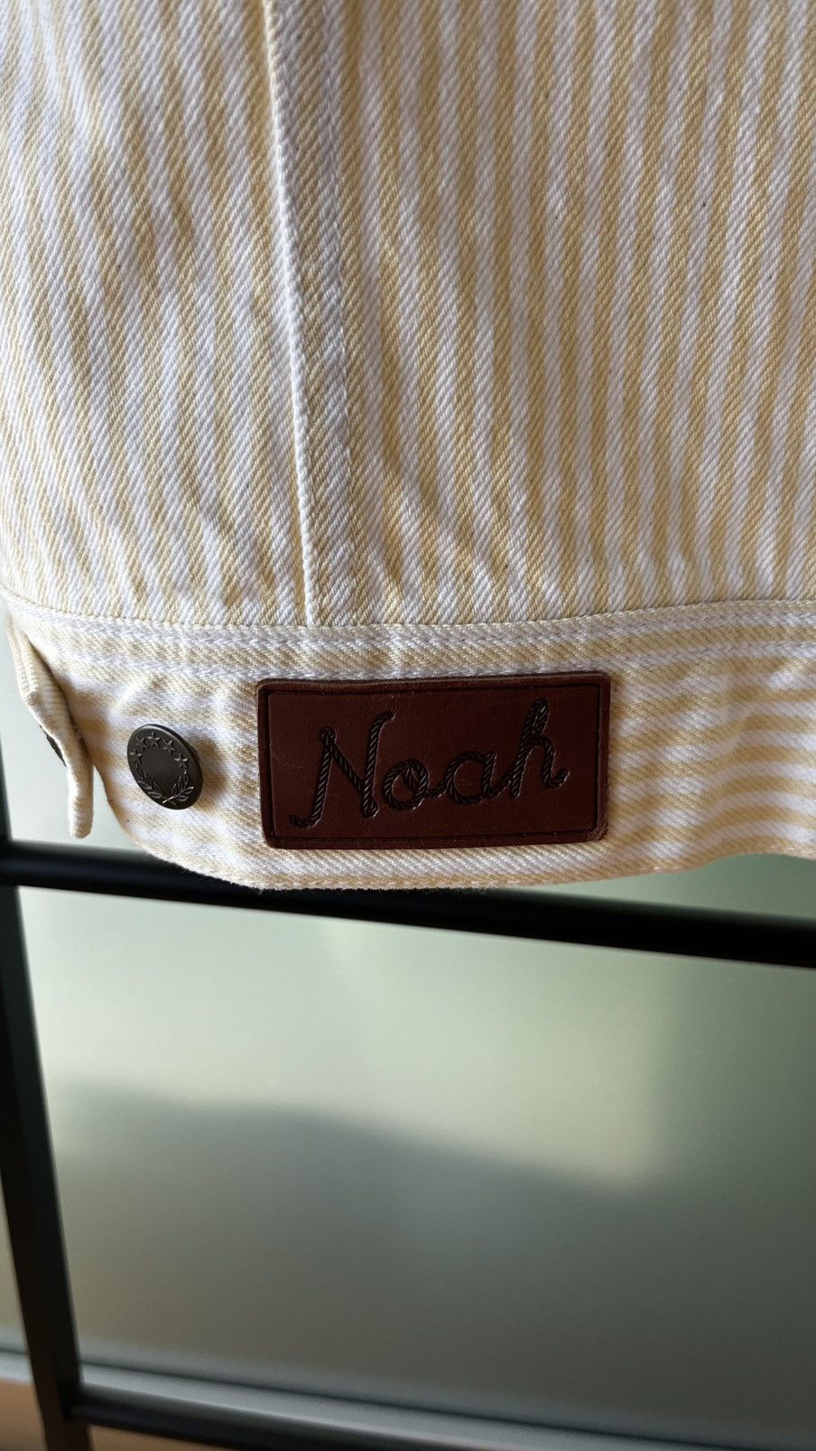 Noah Noah Yellow Stripped Denim Trucker Jacket Size US M / EU 48-50 / 2 - 4 Thumbnail