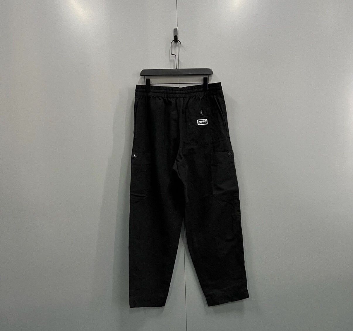 Kenzo KENZO Black Elastic Waist Straight-leg Pants J41 Size US 36 / EU 52 - 2 Thumbnail