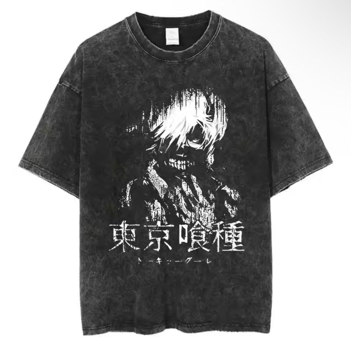 Japanese Brand High Street Monster Tokyo Ghoul Print Washed Black T-Shirt Size US L / EU 52-54 / 3 - 1 Thumbnail