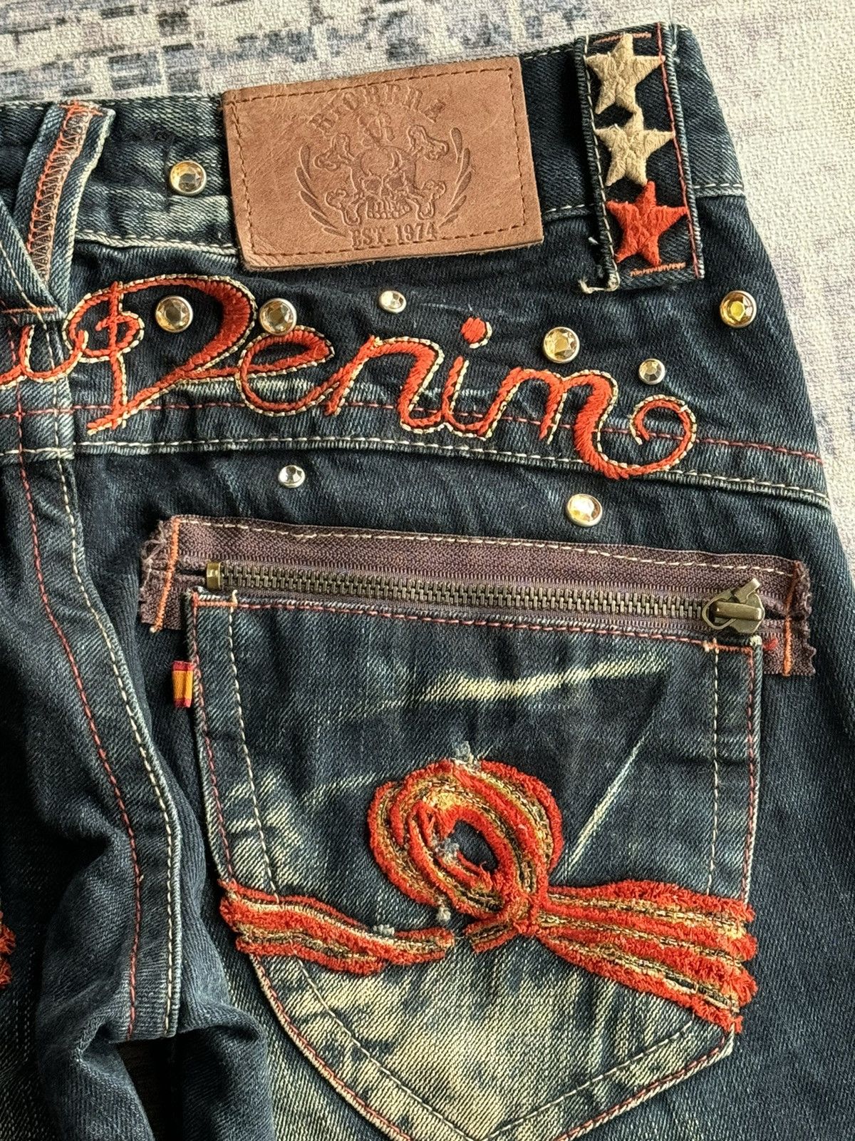 Japanese Brand XX Vintage Riobera Punk Poem Flared Denim Size US 30 / EU 46 - 5 Thumbnail