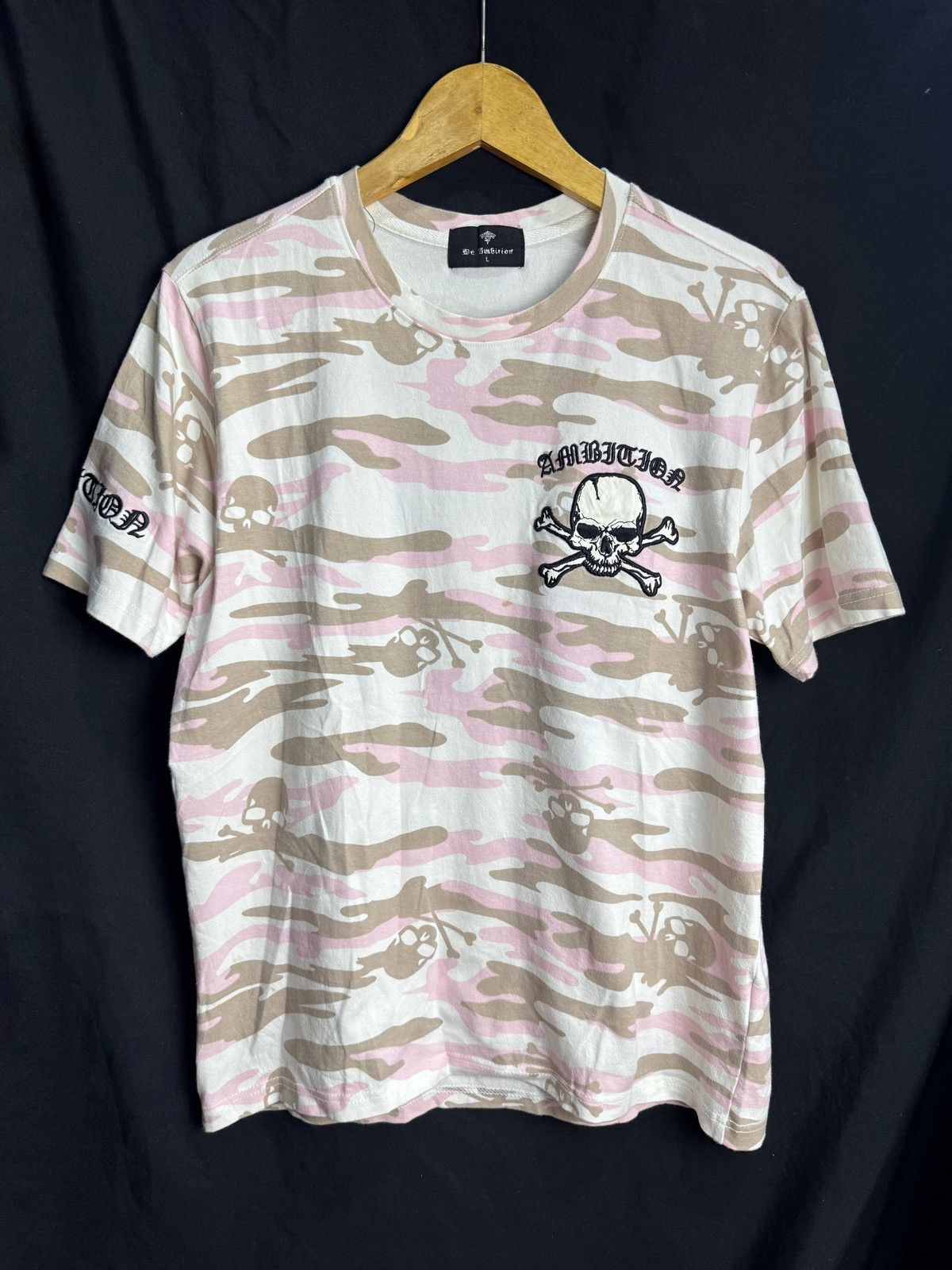 If Six Was Nine × Japanese Brand × Le Grande Bleu (L.G.B.) Japanese Skulls Camo Crosses Ambition Tees Size US M / EU 48-50 / 2 - 2 Thumbnail