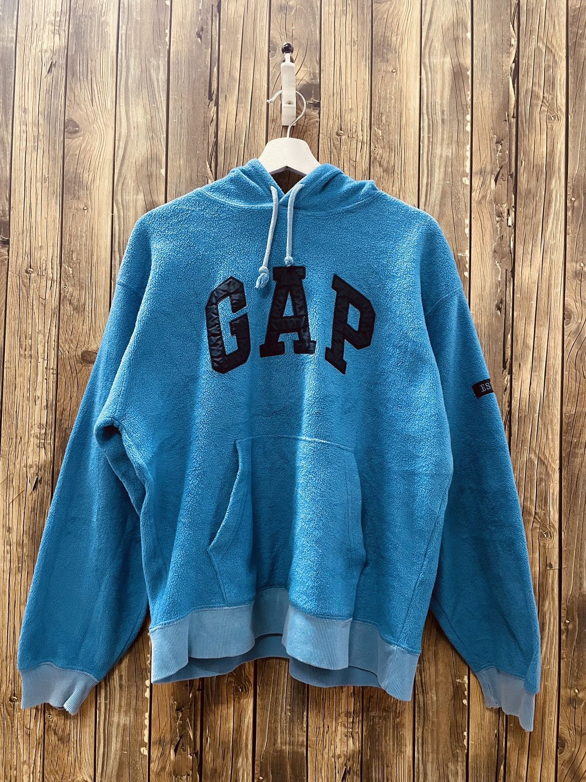 Gap × Vintage Gap light blue fleece hoodie big logo vintage Size US S / EU 44-46 / 1 - 1 Thumbnail