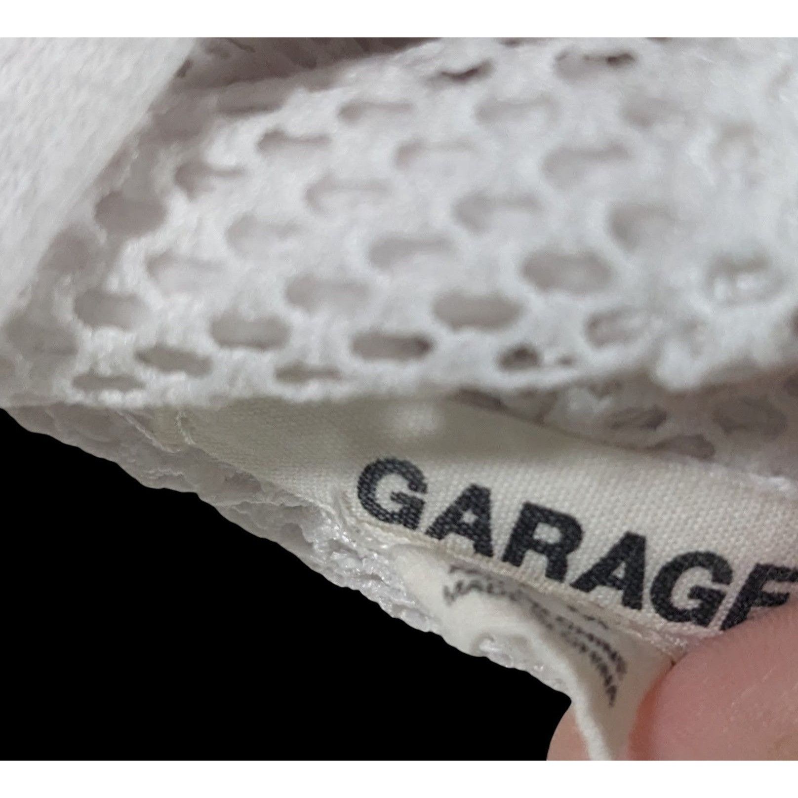 Garage 90s Y2K White Cropped Mesh Hoodie by Garage Size M / US 6-8 / IT 42-44 - 4 Thumbnail