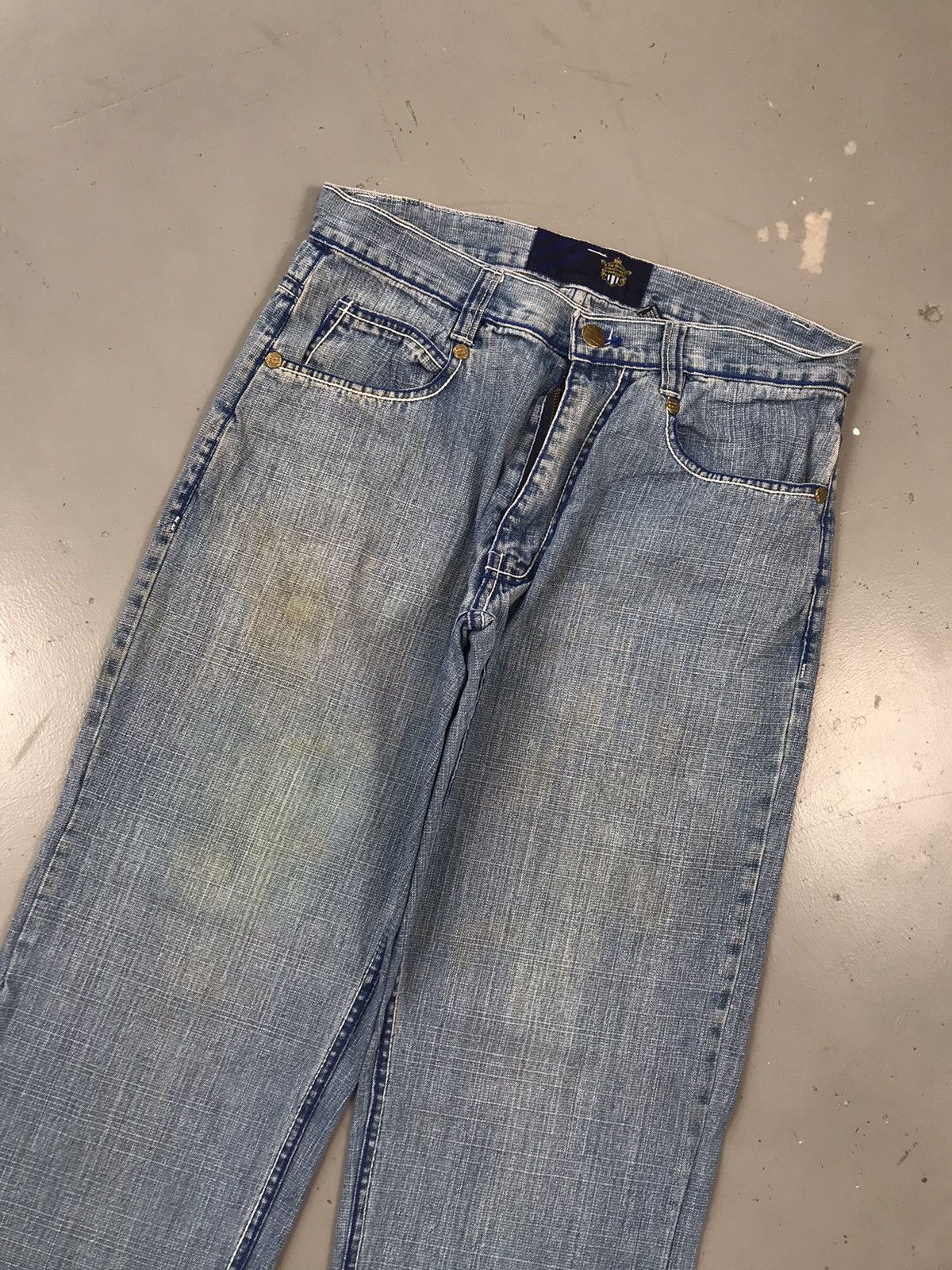 JNCO × Southpole × Vintage Vintage top shield big logo blue stitch baggyfit denim Size US 34 / EU 50 - 3 Thumbnail