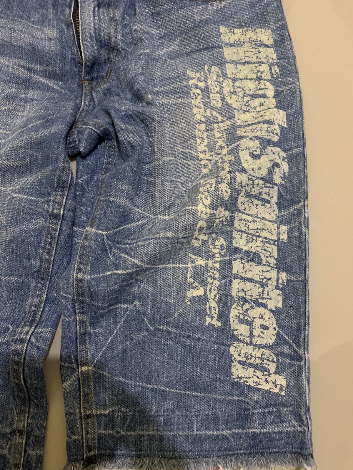 Japanese Brand 🐍 Y2k Nylaus Jorts Punk Style Ifsixwasnine Size US 30 / EU 46 - 6 Thumbnail